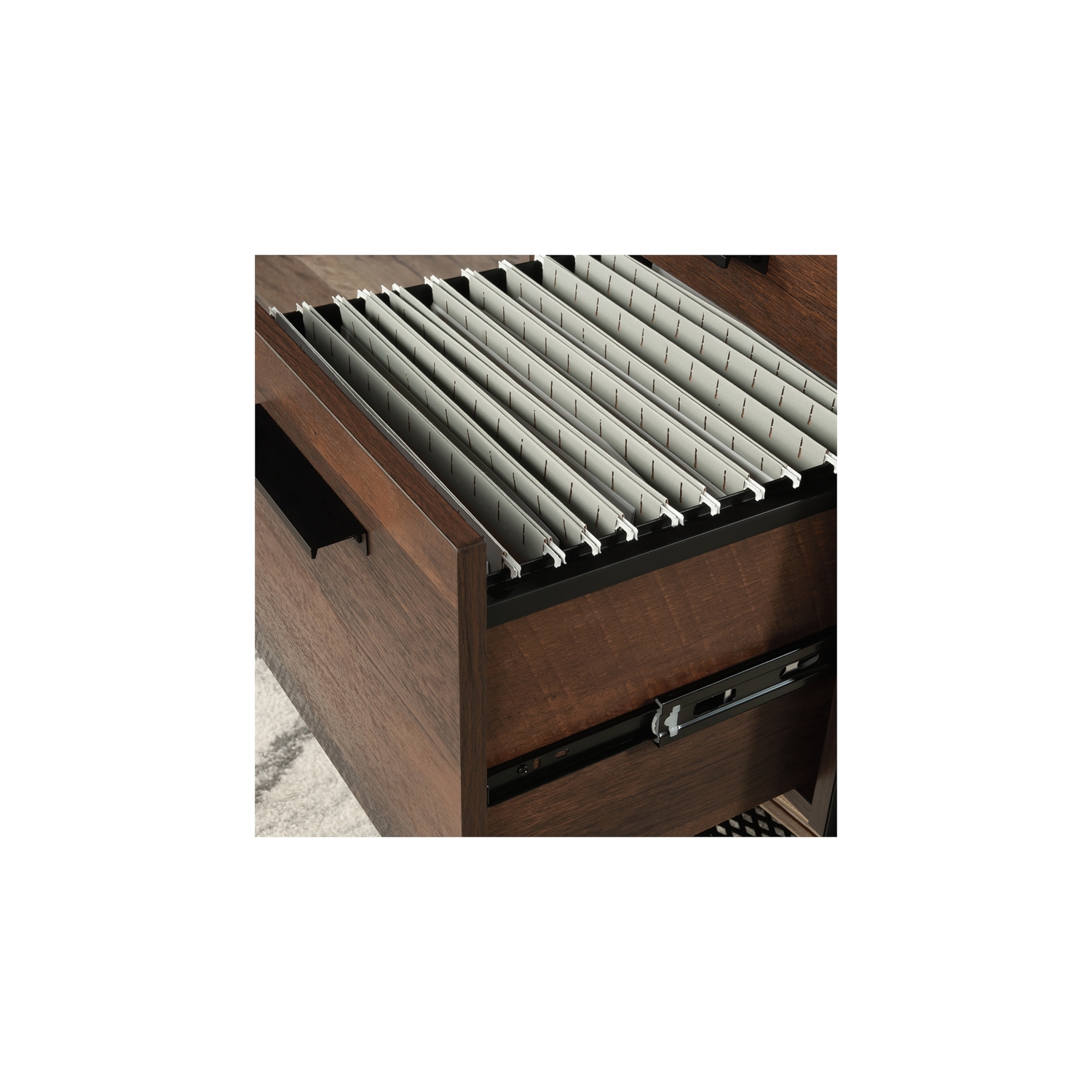 Sauder Briarbrook Engineered Wood and Metal Mobile File in Barrel Oak