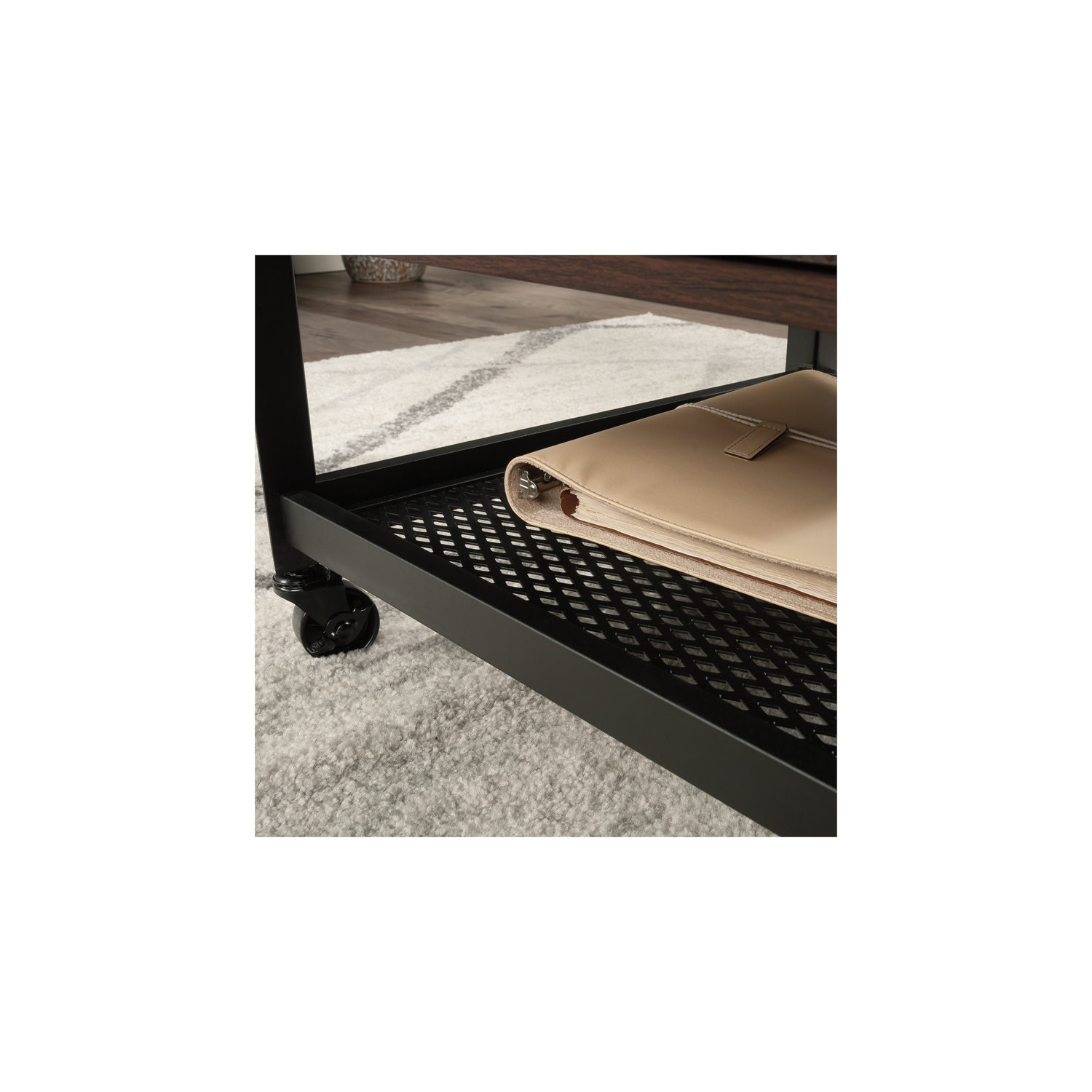 Sauder Briarbrook Engineered Wood and Metal Mobile File in Barrel Oak