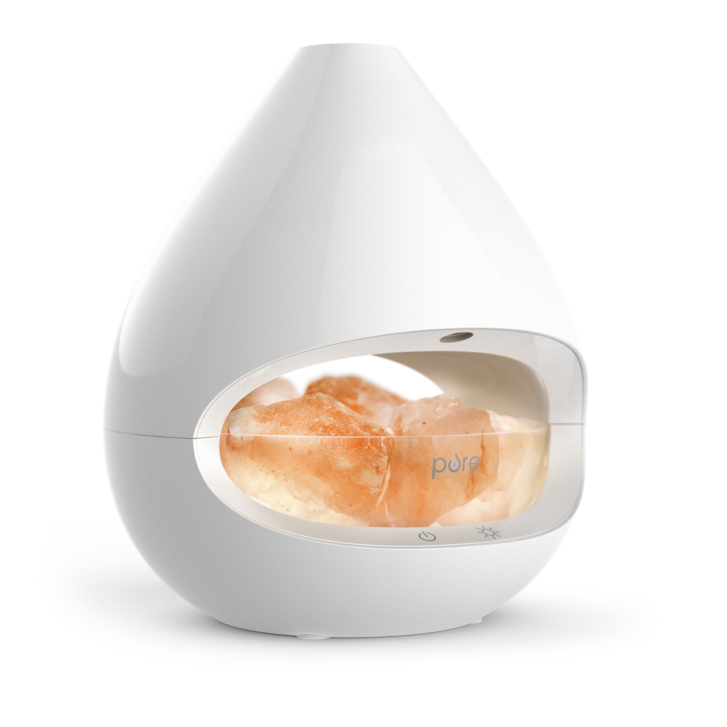 Pure Enrichment PureGlow Crystal Himalayan Salt Rock Lamp & Ultrasonic Oil Diffuser