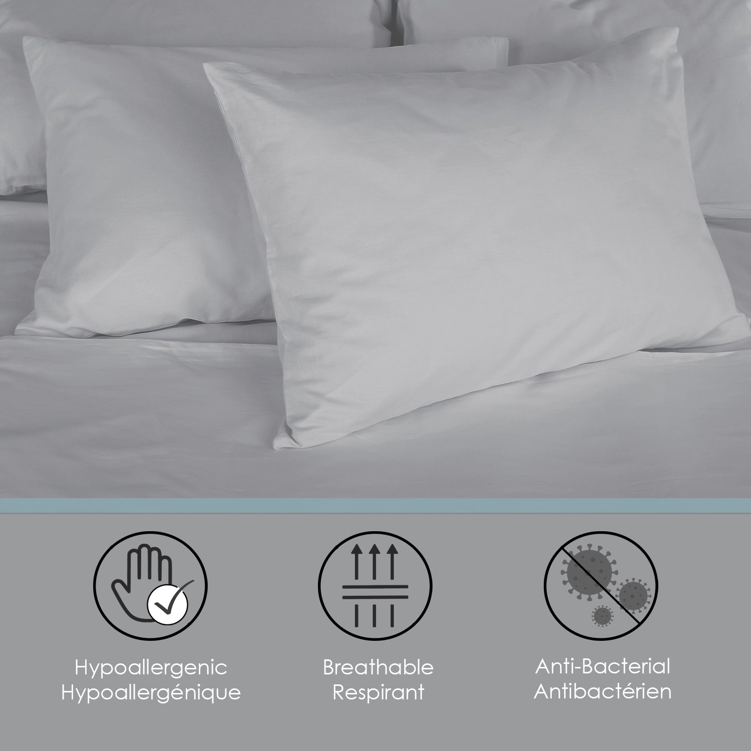 Cotton House - Bamboo Sheet Set, Hypoallergenic, King Size, Pale Gray