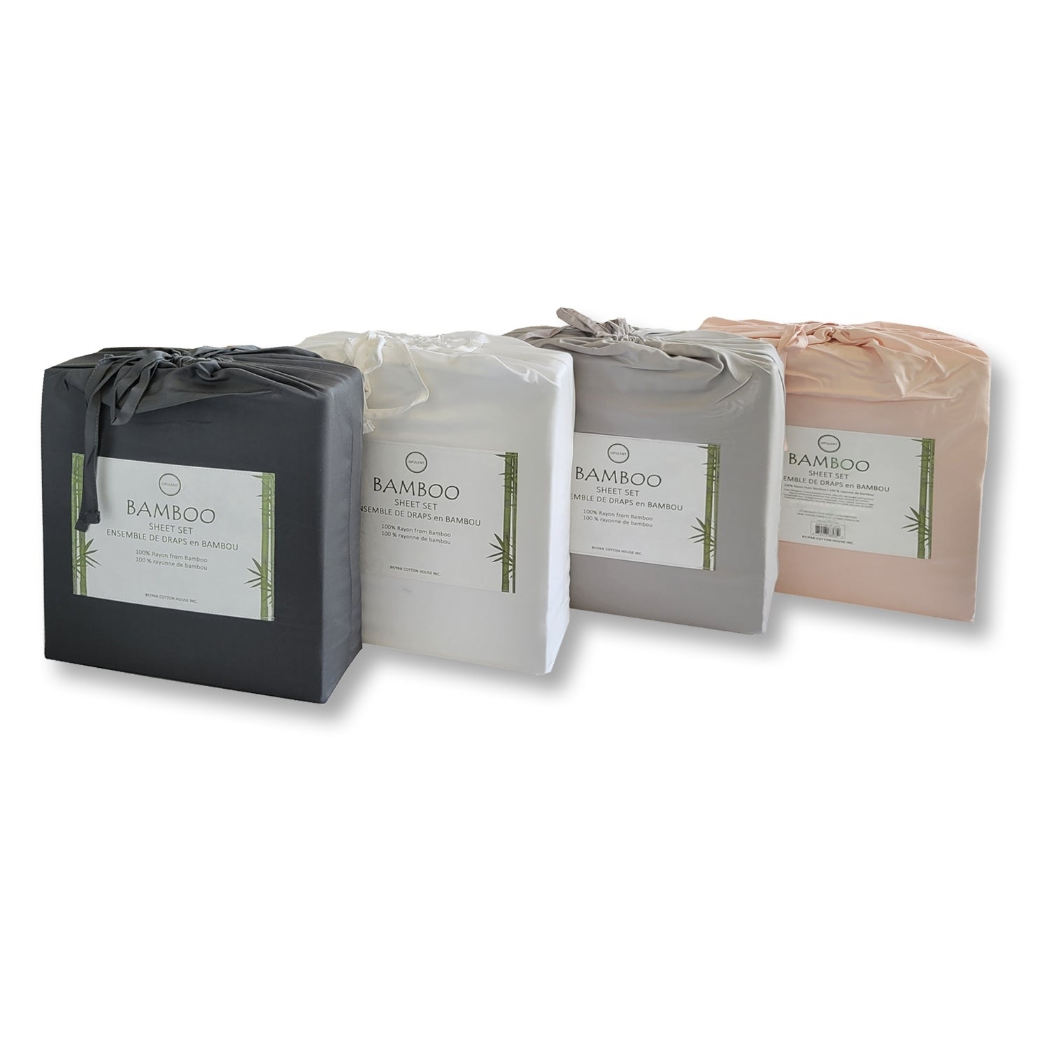 Cotton House - Bamboo Sheet Set, Hypoallergenic, King Size, Pale Gray