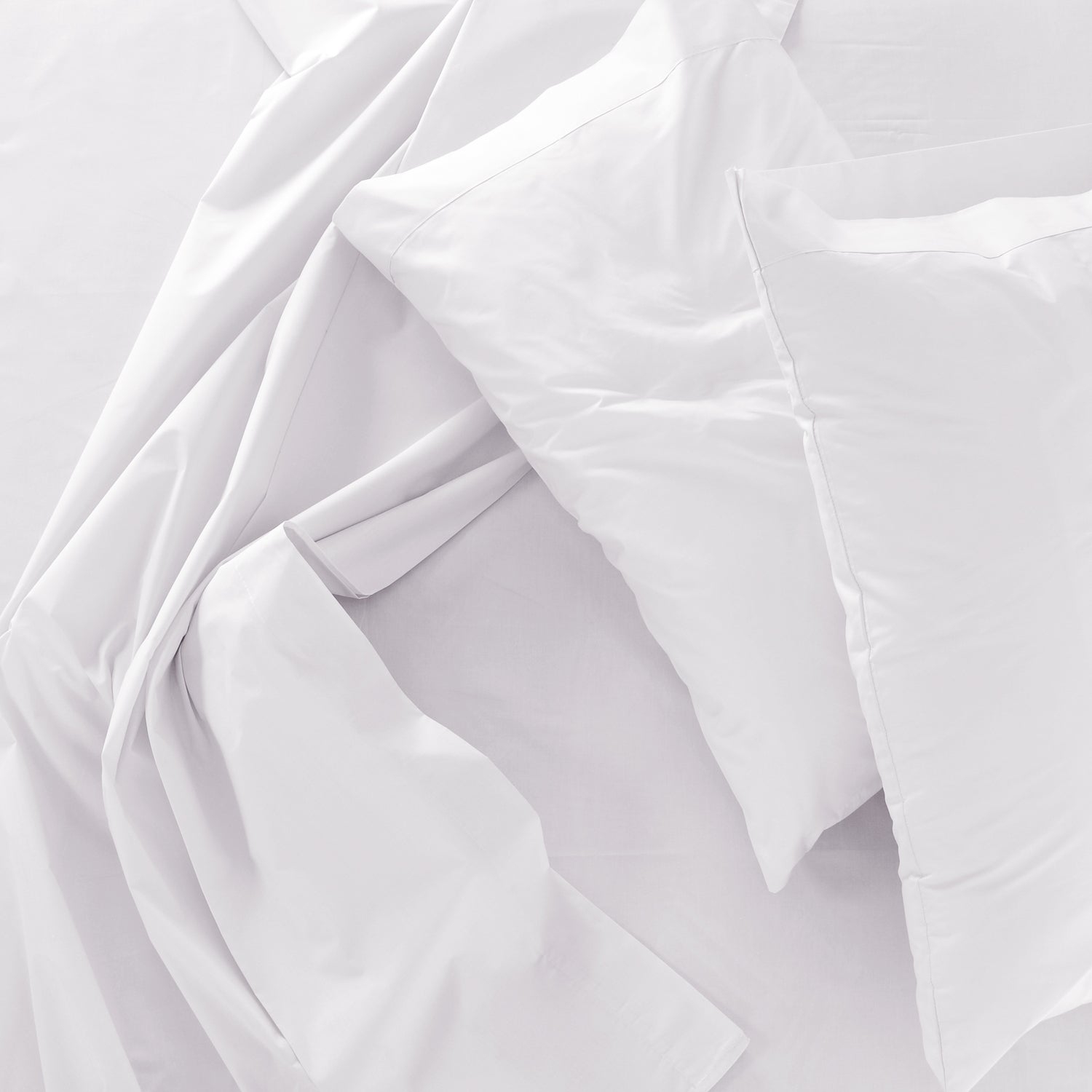 Maison en coton – Ensemble de draps en bambou, hypoallergénique, très grand lit, blanc