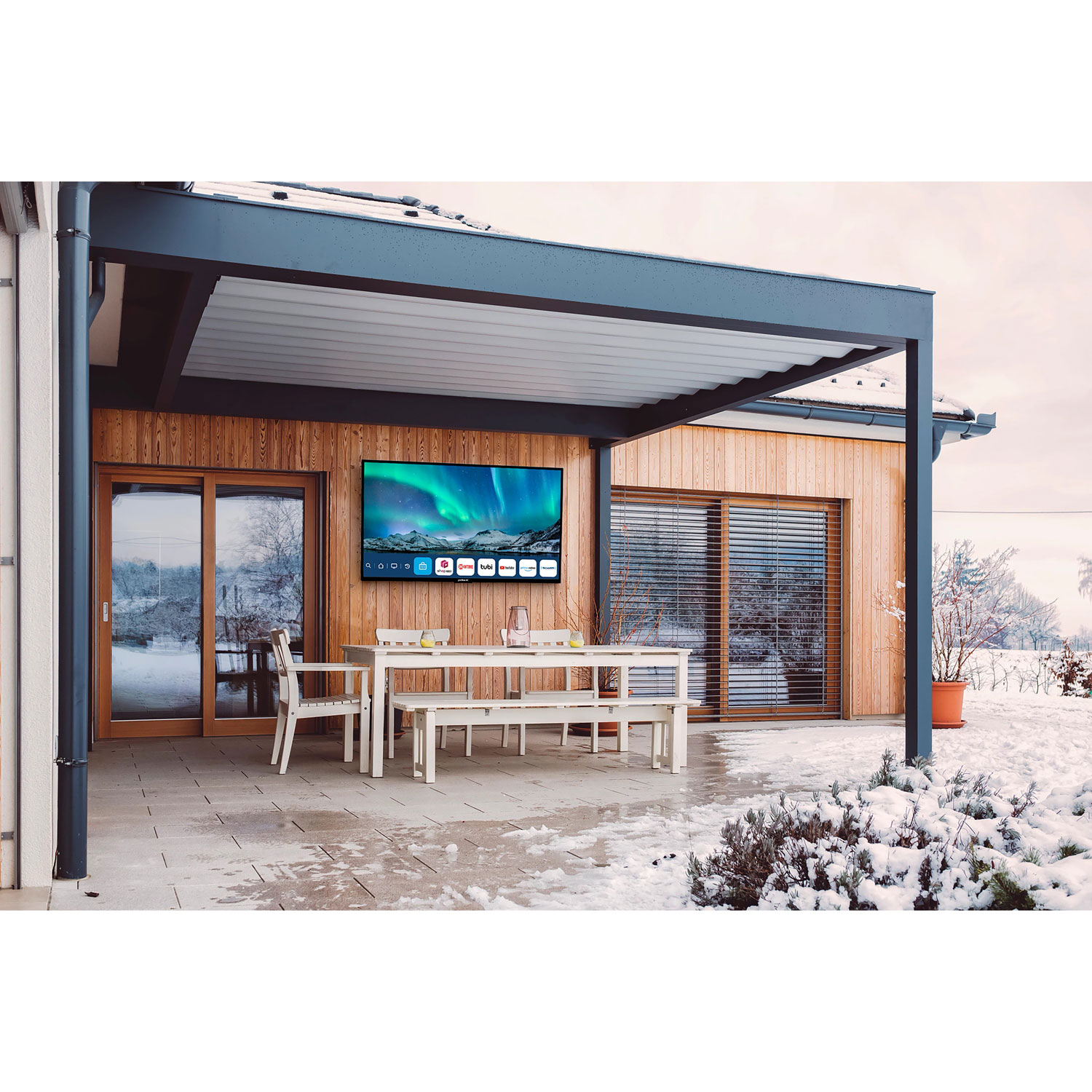 Téléviseur intelligent d'extérieur HDR DEL UHD 4K de 65 po avec webOS Partial Sun de Neptune