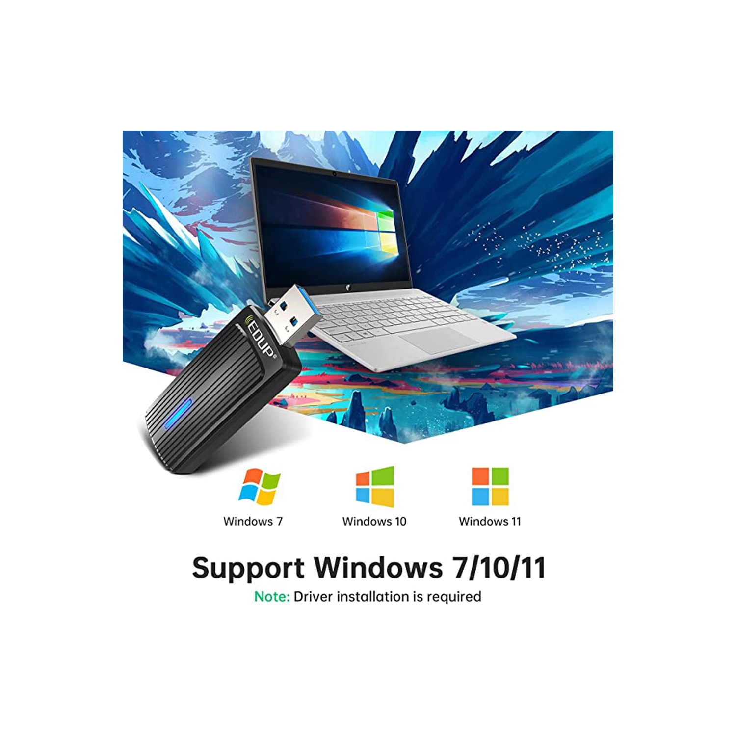 axGear Adaptateur USB 3.0 WiFi 6 Adaptateur réseau sans fil 1800M 5.8Ghz / 2.4Ghz