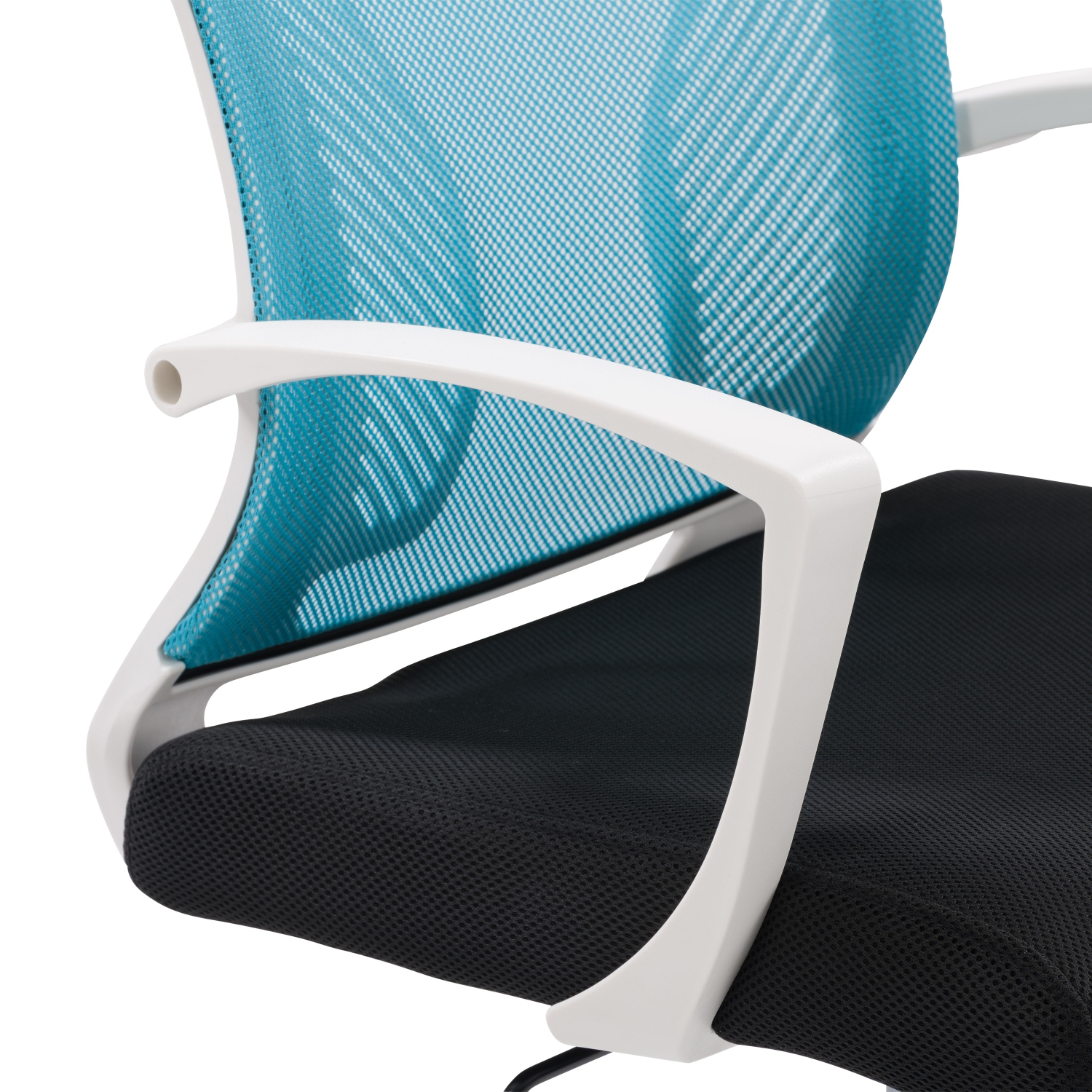 Fauteuil de bureau ergonomique à dossier en maille turquoise