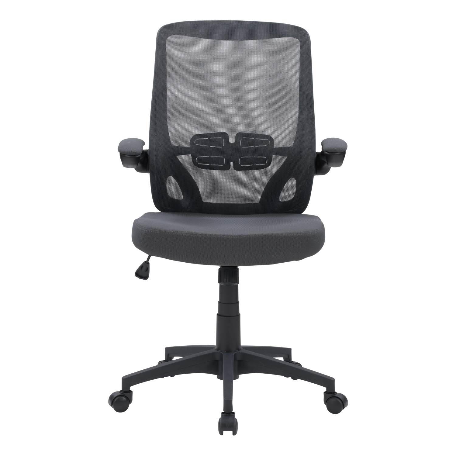 Fauteuil de bureau à haut dossier en maille gris