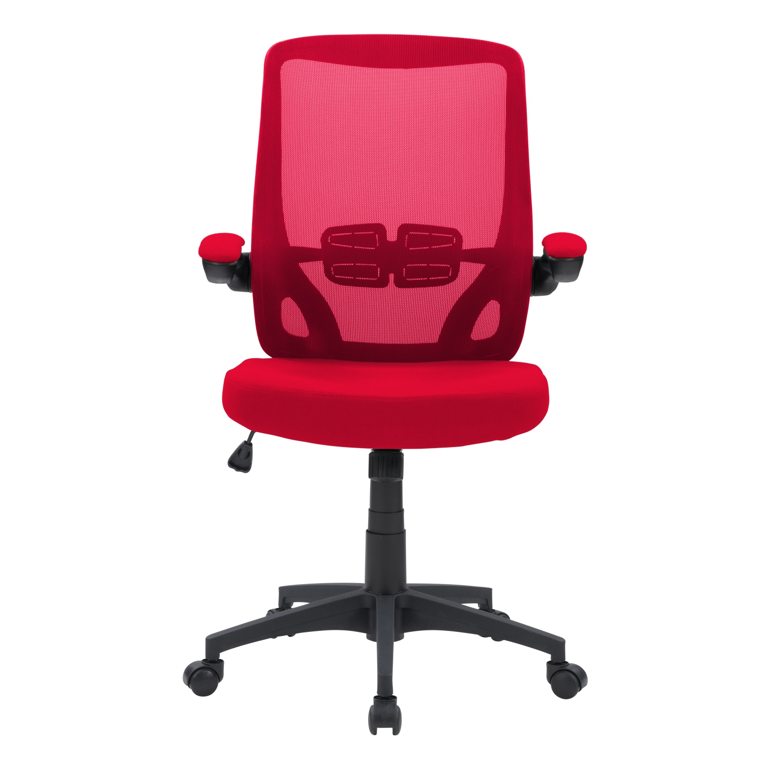 Fauteuil de bureau à haut dossier en maille rouge