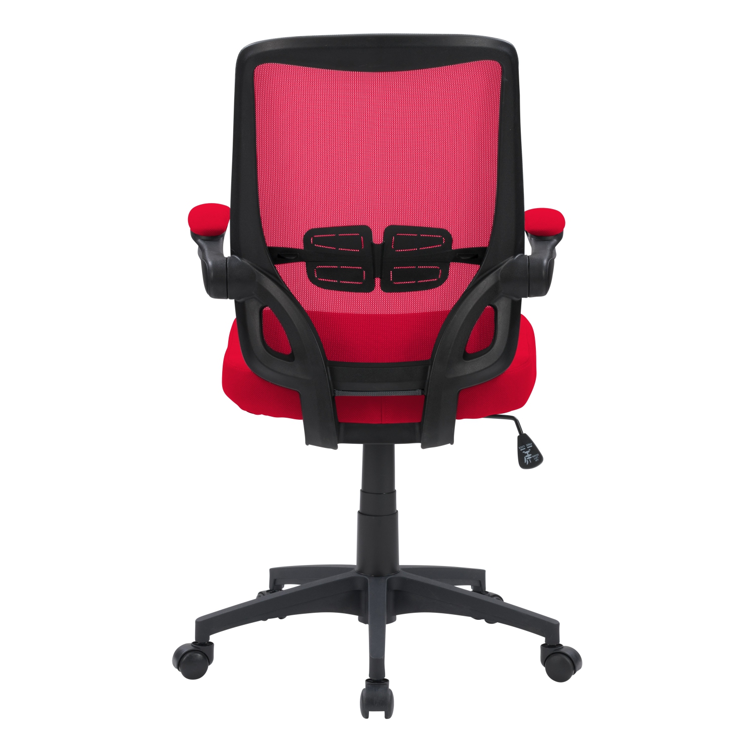 Fauteuil de bureau à haut dossier en maille rouge