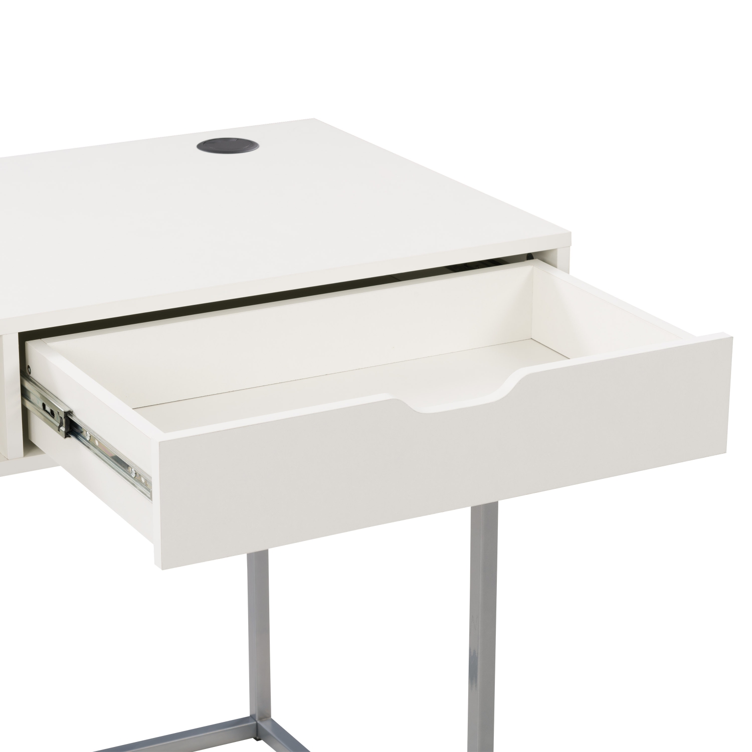 CorLiving Auston Single Drawer White Desk