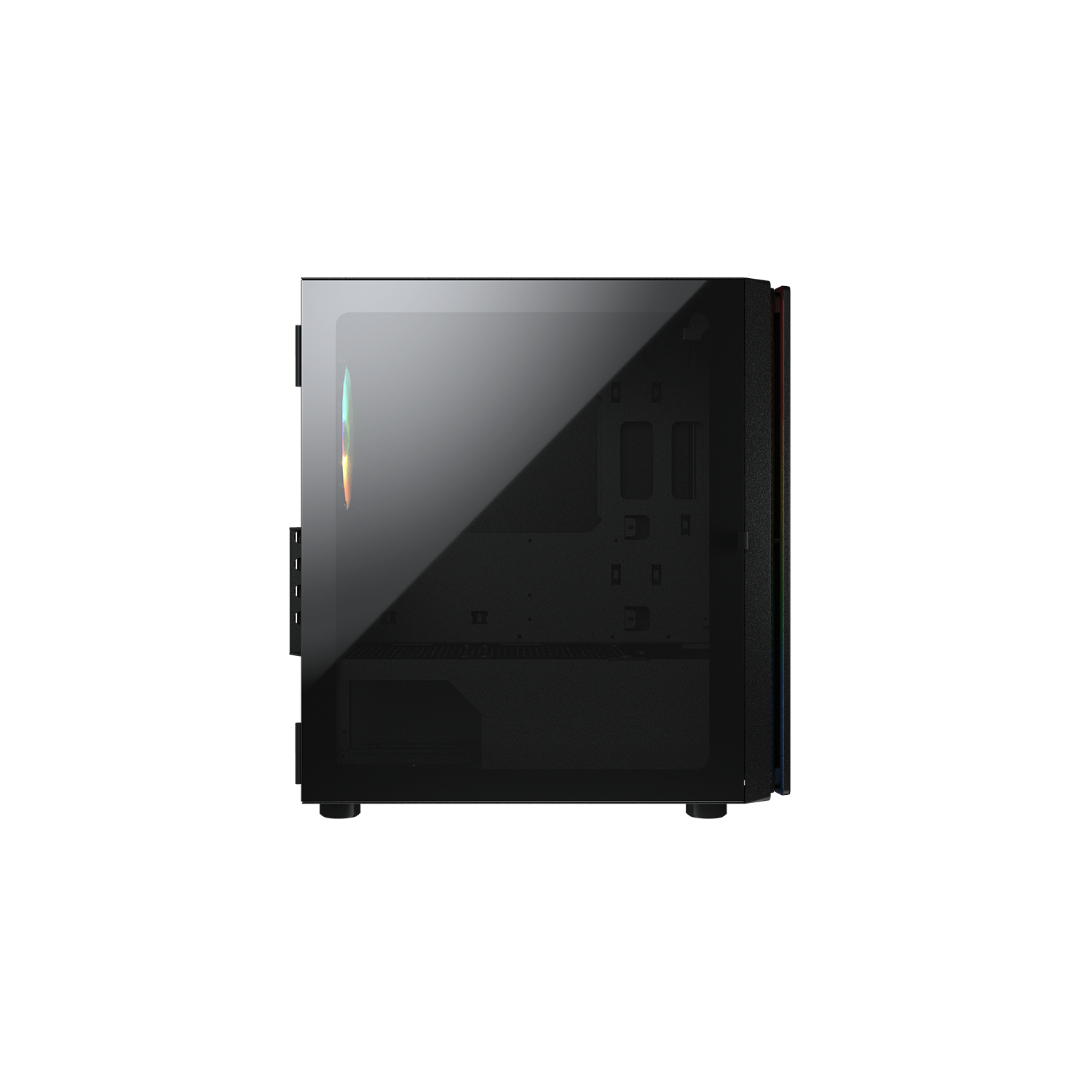 Cougar Purity RGB Mini ATX Computer Case, Tempered Glass Side Panel, 1x 120mm ARGB Fan Pre-Installed, Black