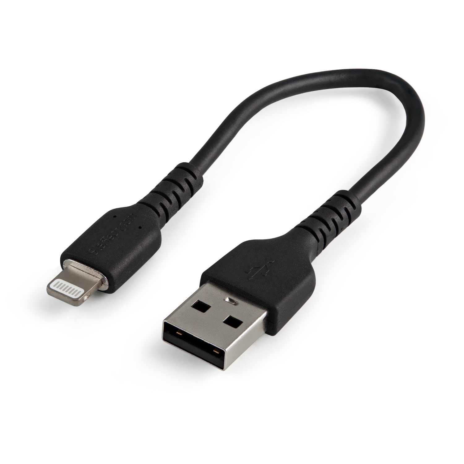 Startech 6 in(15cm) Durable Black USB-A to Lightning Cable-(RUSBLTMM15CMB)