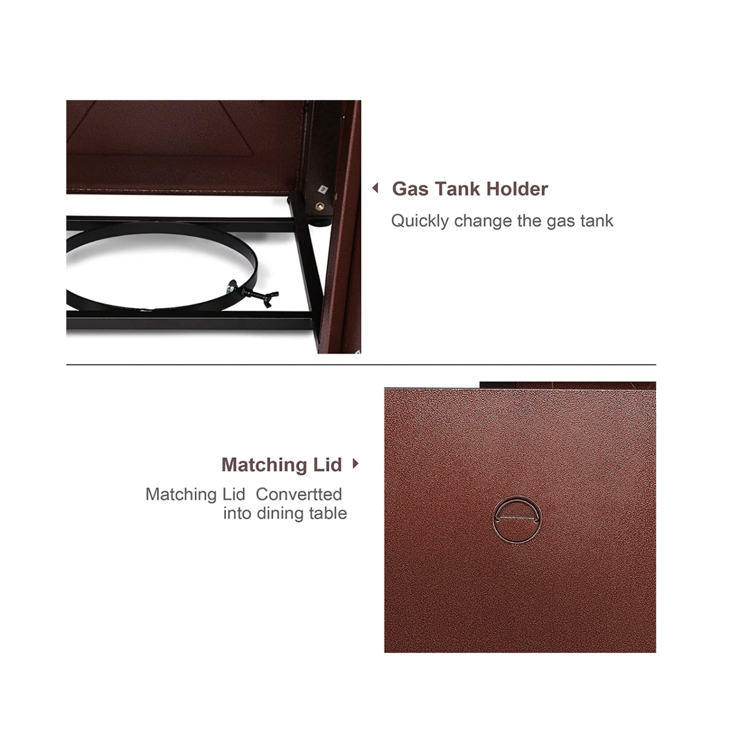 Legacy Heating 28 inch 50,000 BTU Wicker Square Propane Fire Pit Table - Brown - 79288049