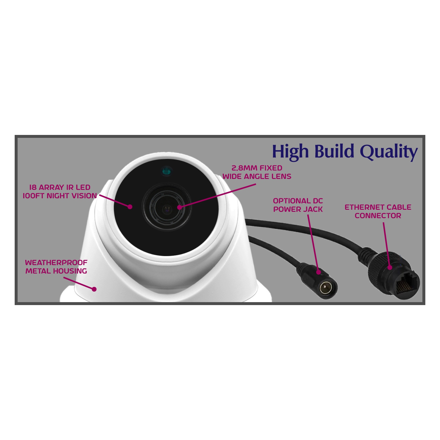 CTVISION 4K Wired Audio Security Camera System, 16 Camera Surveillance Kit Outdoor DIY Audio 2TB HDD Included for Home Business Security Camera System