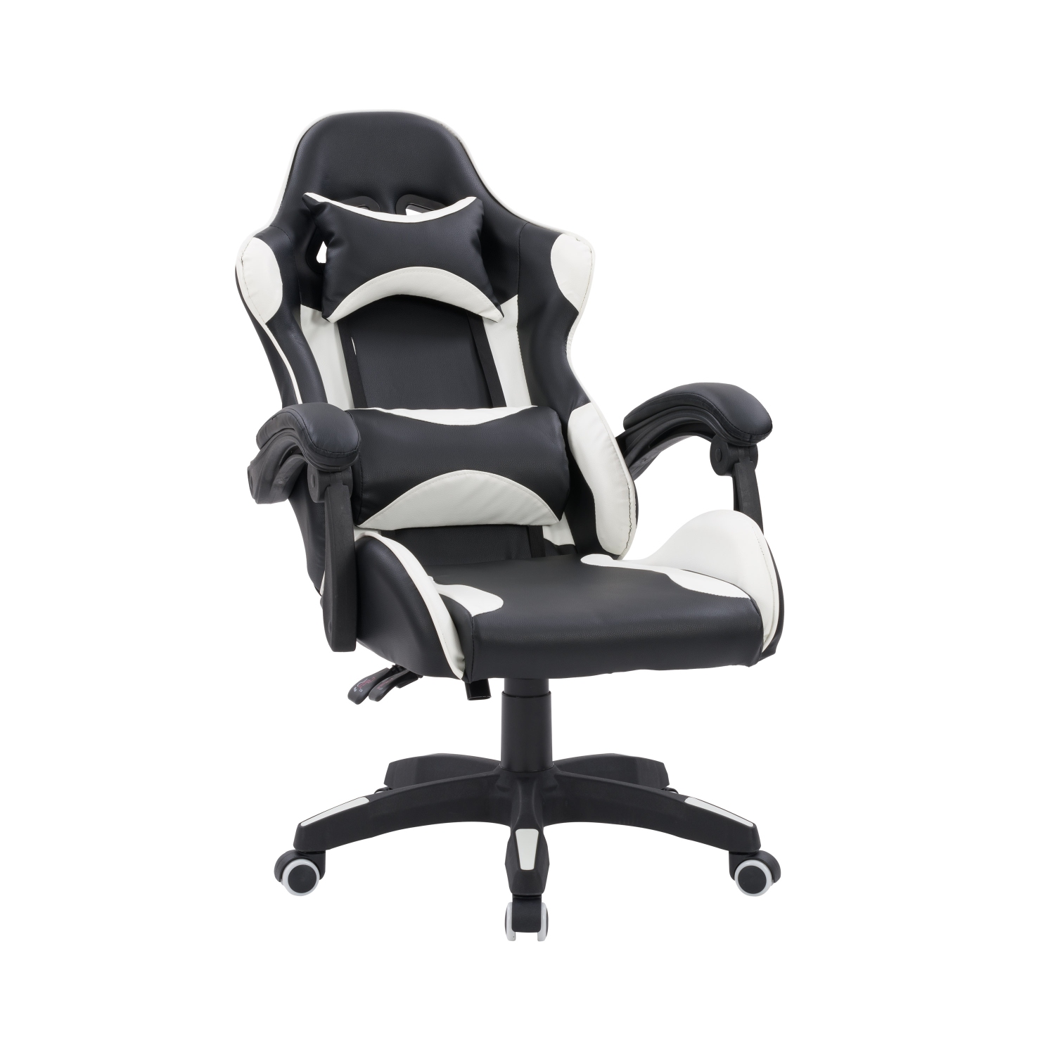 Fauteuil de jeu ergonomique réglable confortable Ravagers de CorLiving, noir et blanc