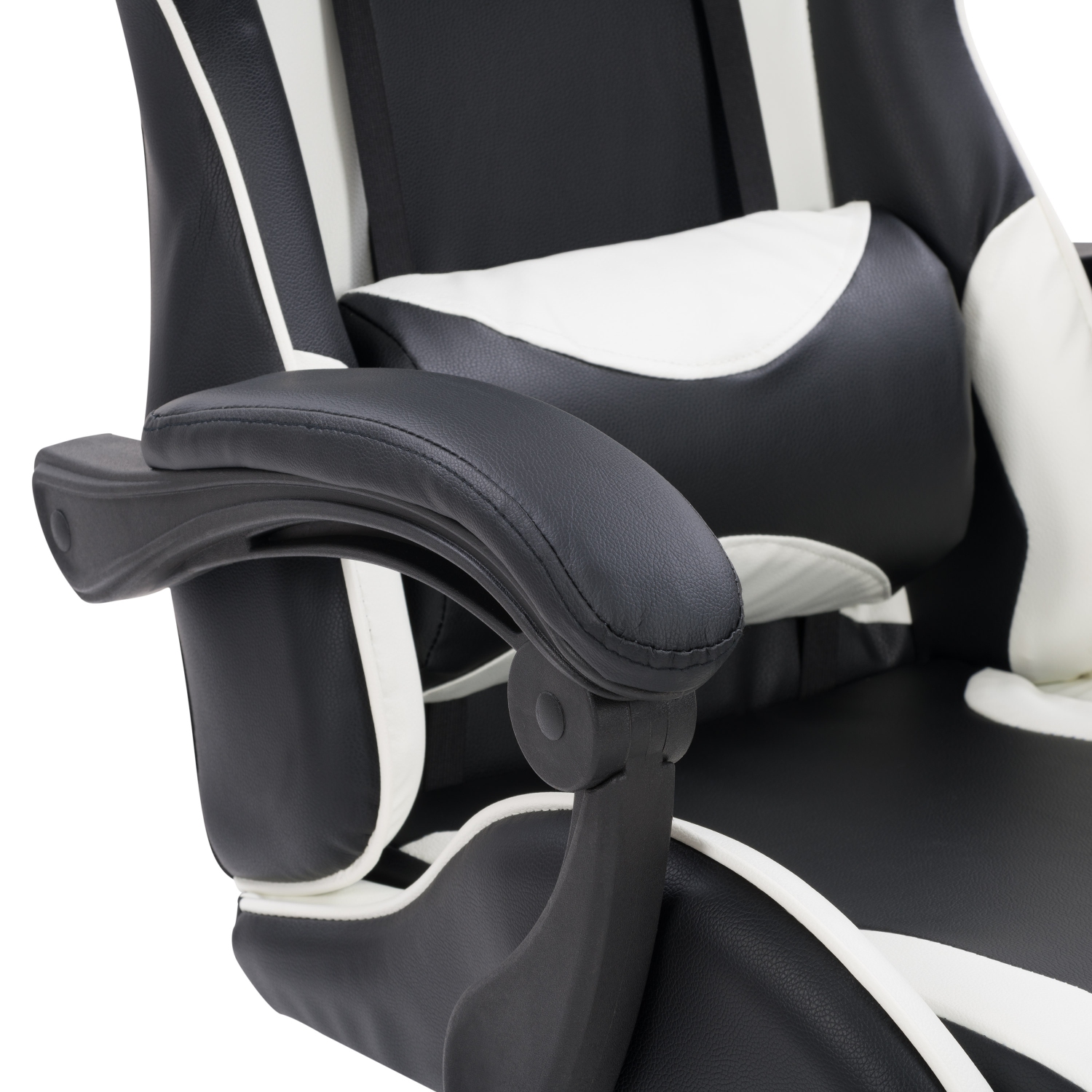 Fauteuil de jeu ergonomique réglable confortable Ravagers de CorLiving, noir et blanc