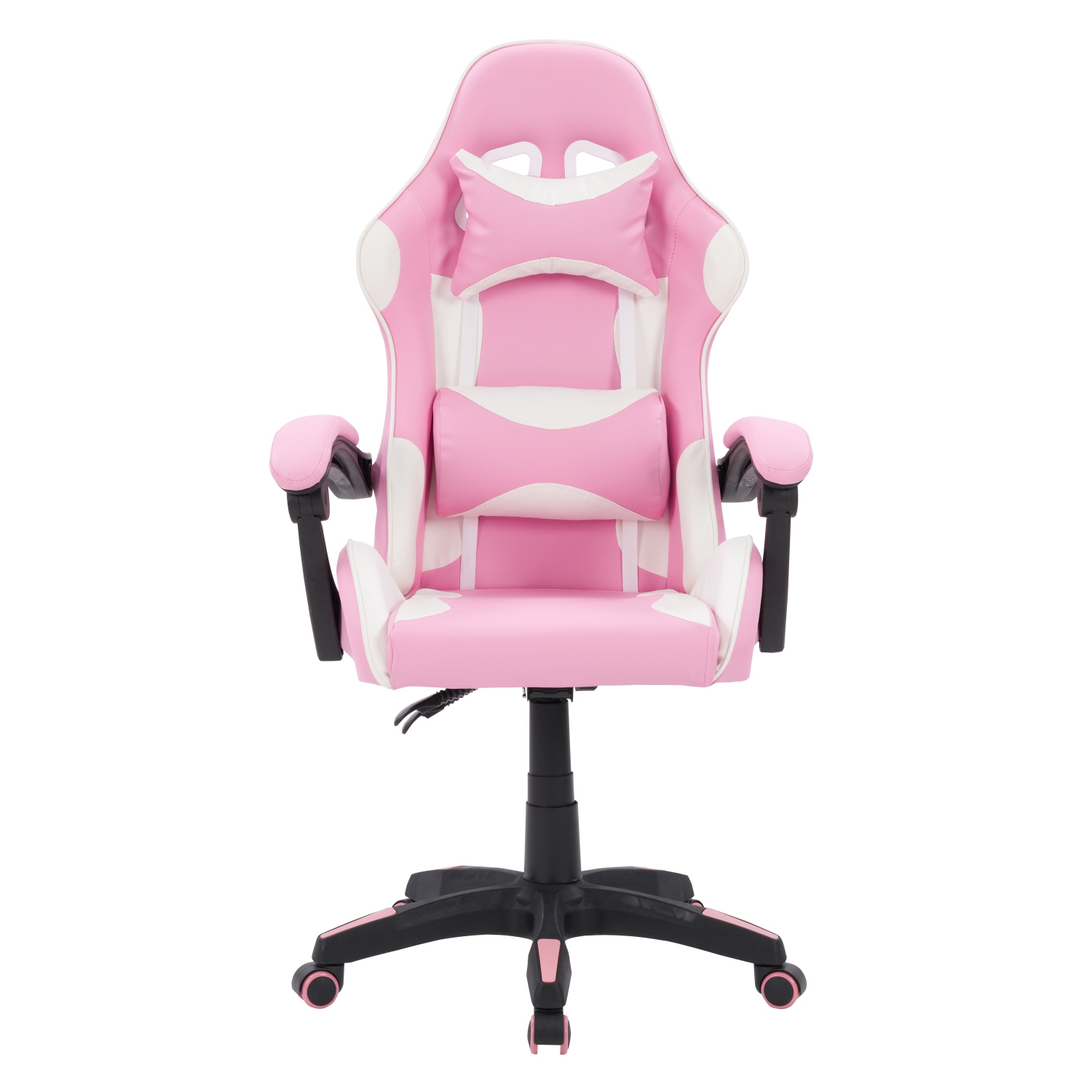 CorLiving Ravagers Comfortable Ergonomic Adjustable Gaming Chair, Pink and White