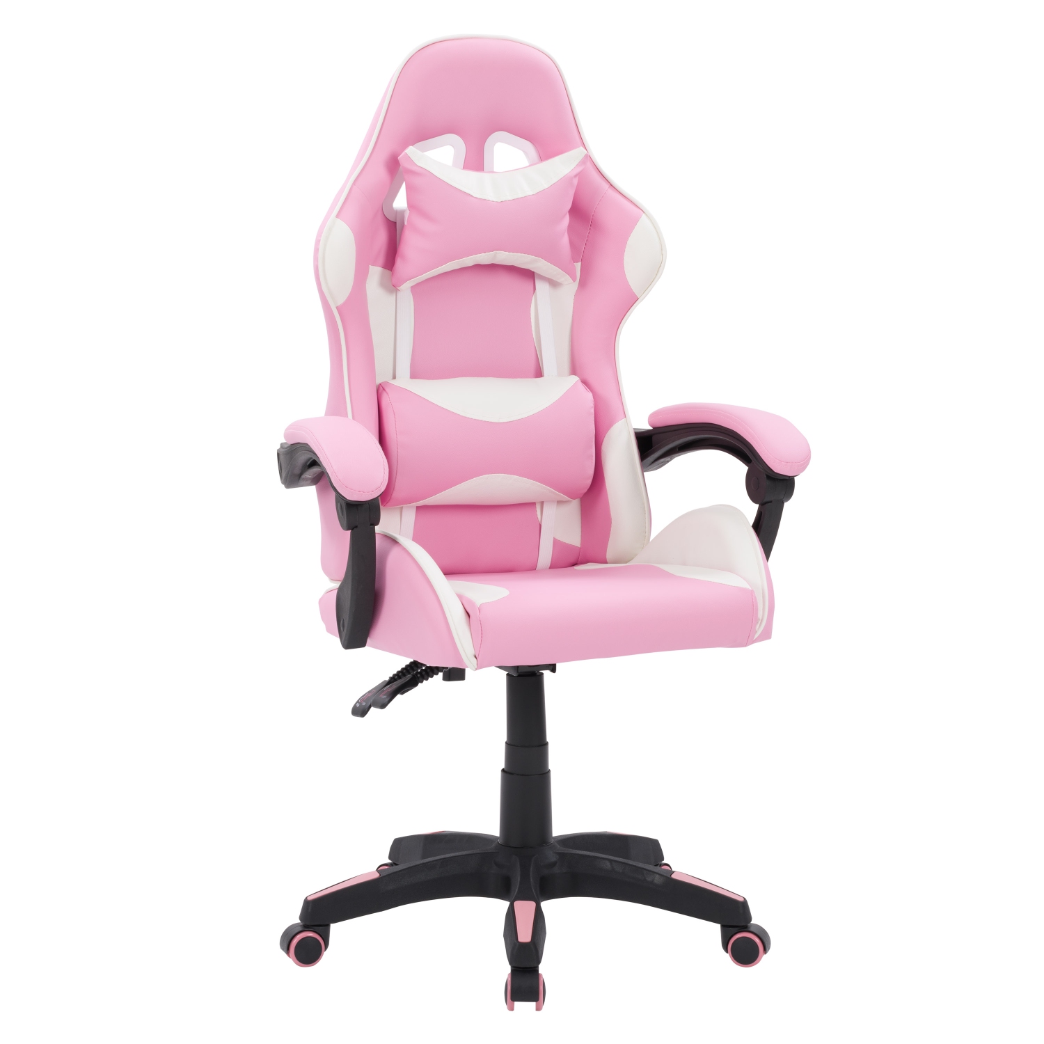 CorLiving Ravagers Comfortable Ergonomic Adjustable Gaming Chair, Pink and White