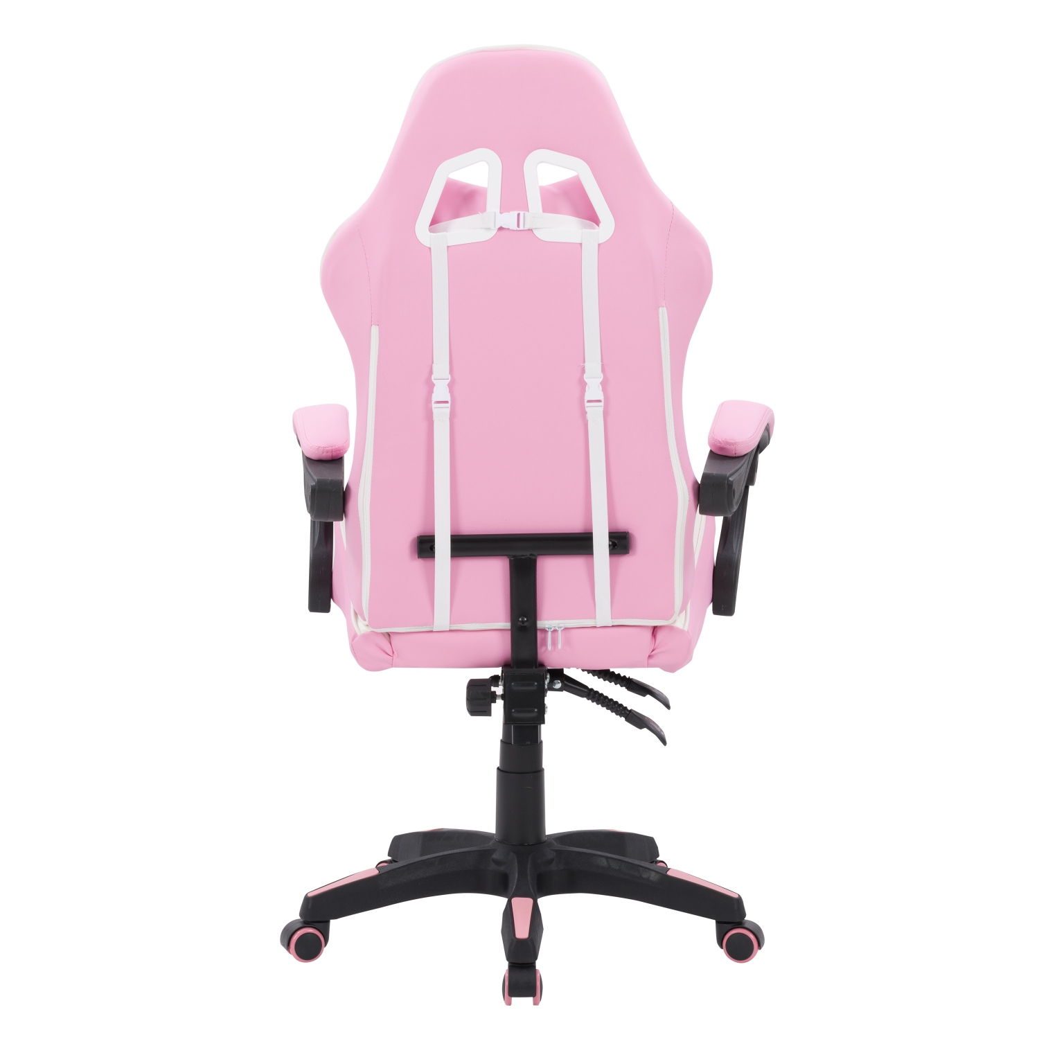 CorLiving Ravagers Comfortable Ergonomic Adjustable Gaming Chair, Pink and White