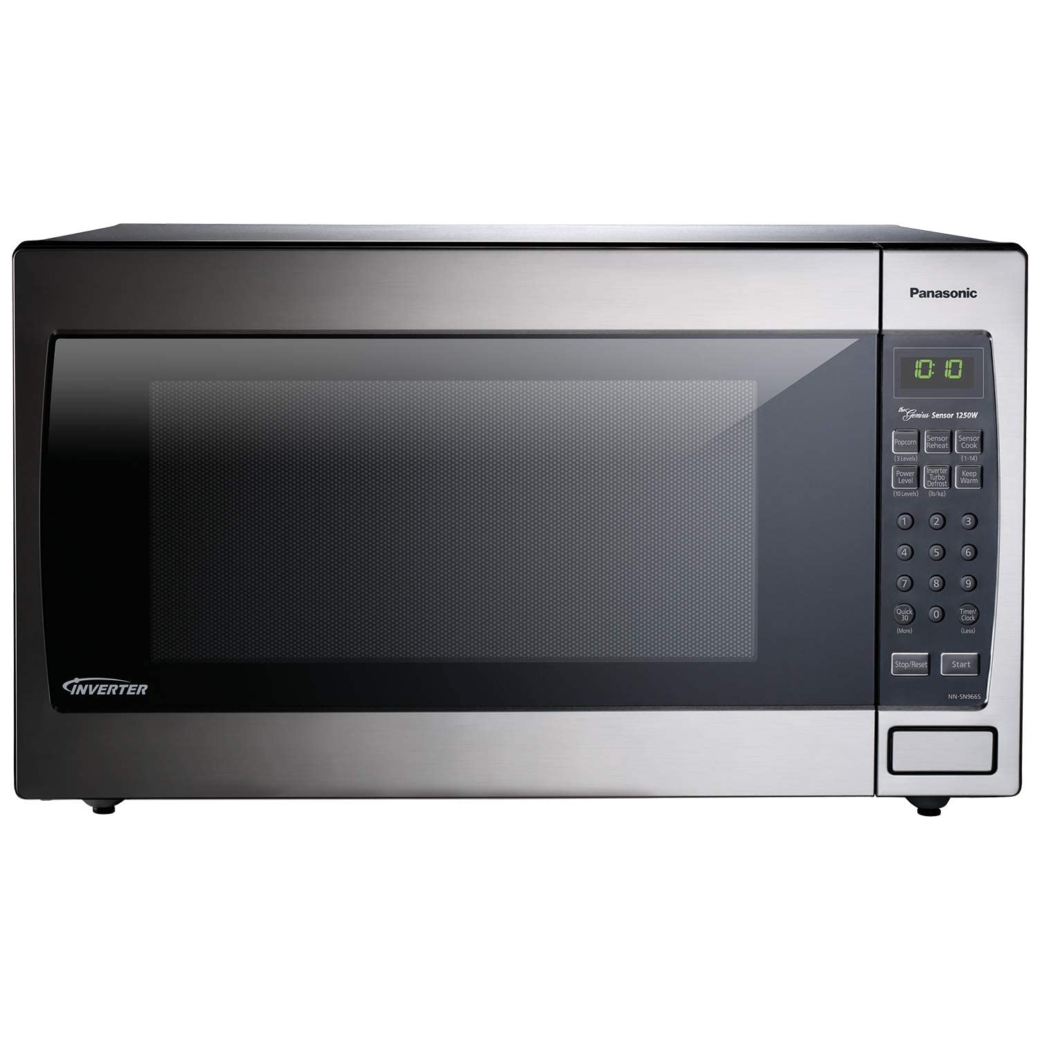 Panasonic 2.2 Cubic Foot Microwave Oven Countertop/Built-In with Inverter Technology and Genius Sensor in Stainless Steel, 1250W (NN-SN966S)