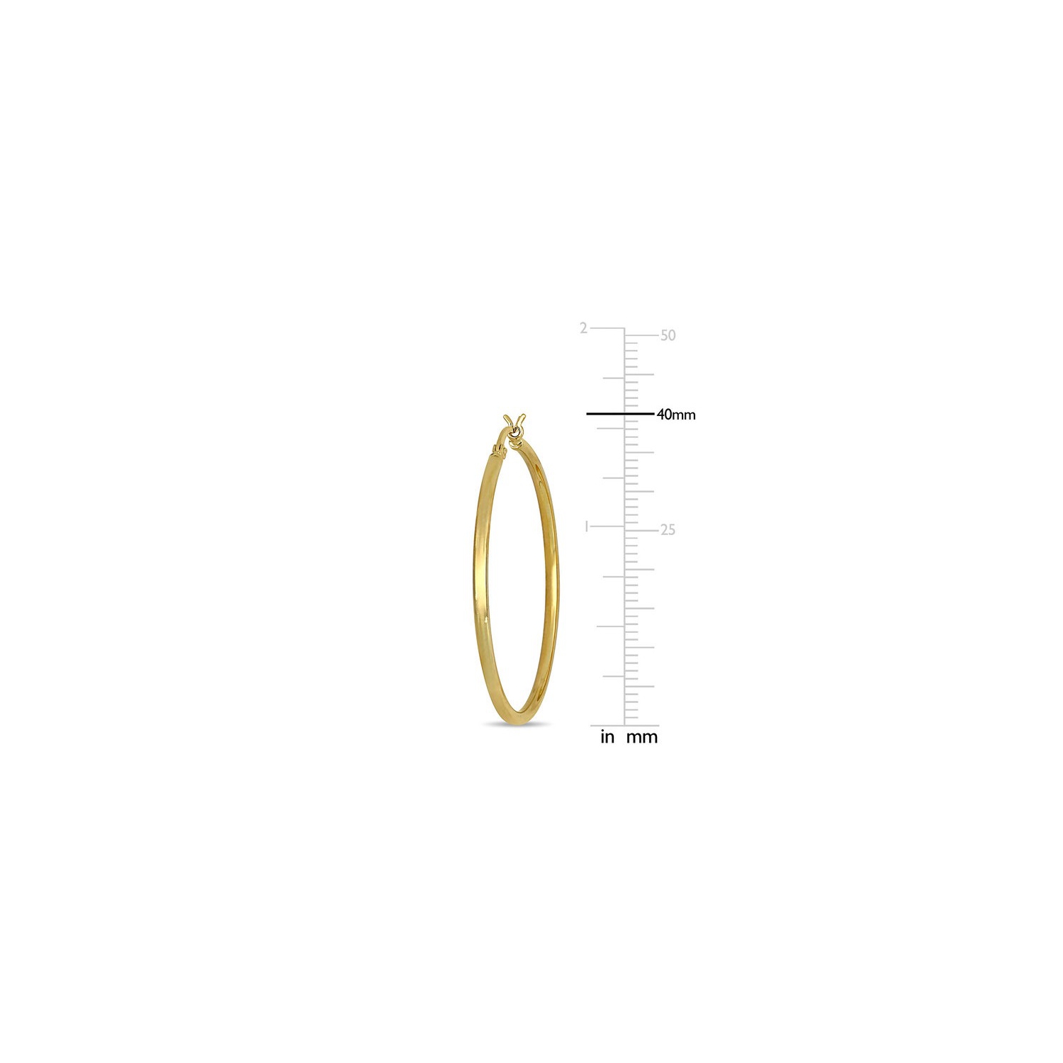 10K Yellow Gold Flat Hoop Earrings