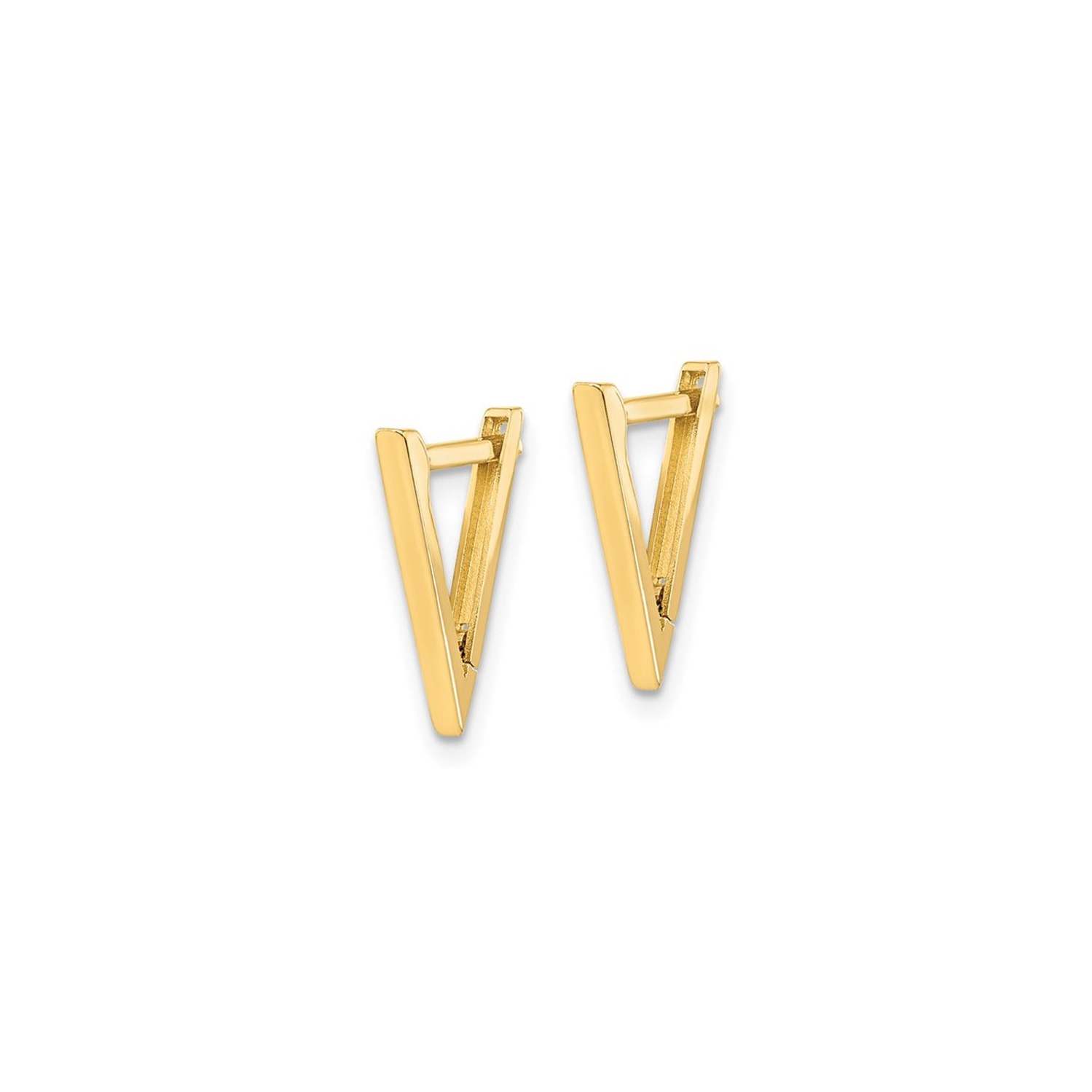 Boucles d'oreilles Triangle en or jaune 14K