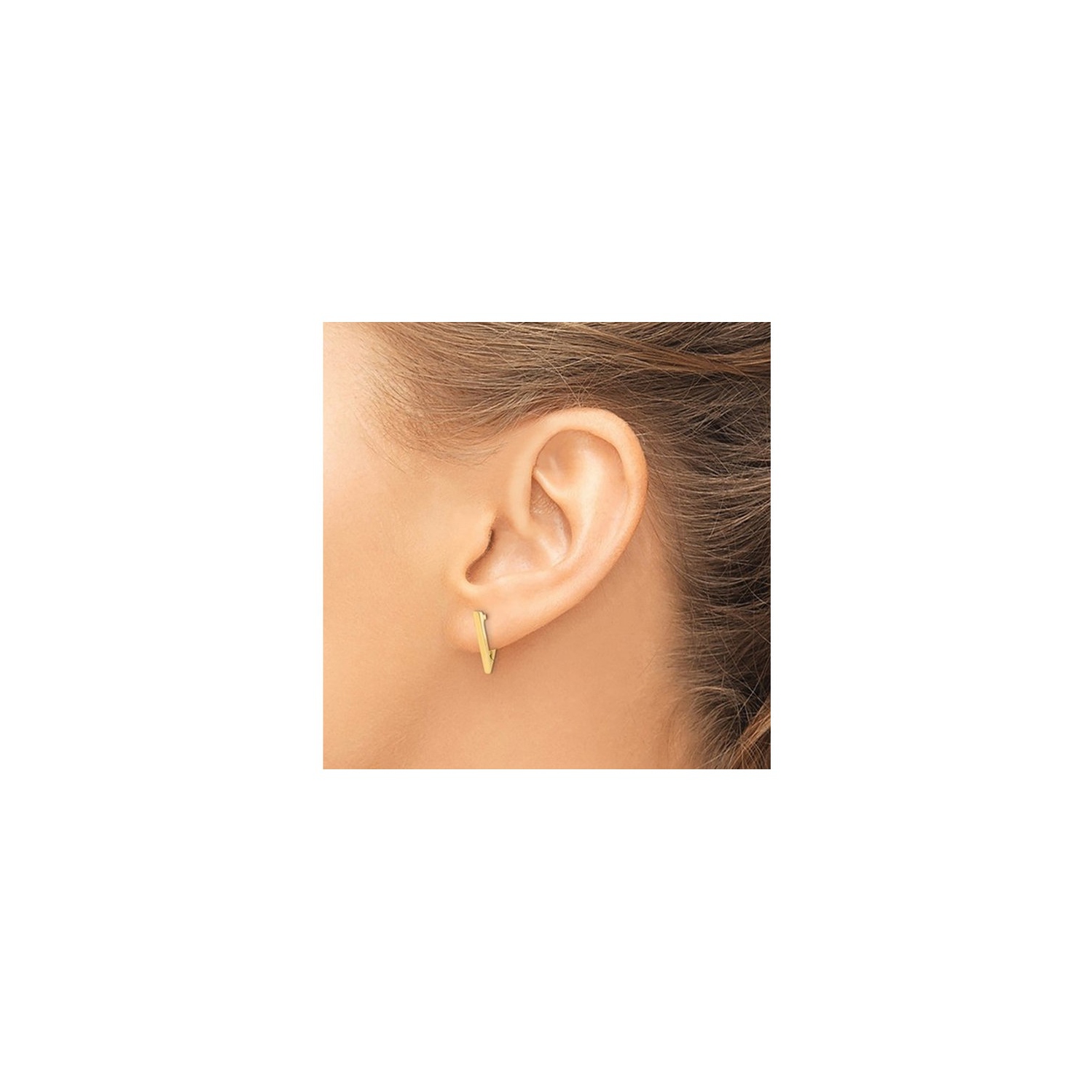 Boucles d'oreilles Triangle en or jaune 14K