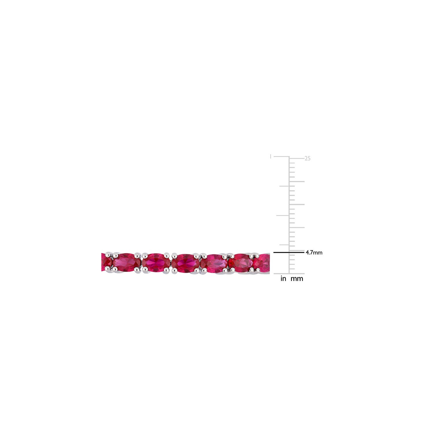 11 carats bracelet rubis cr???? en laboratoire en argent sterling (7 pouces)