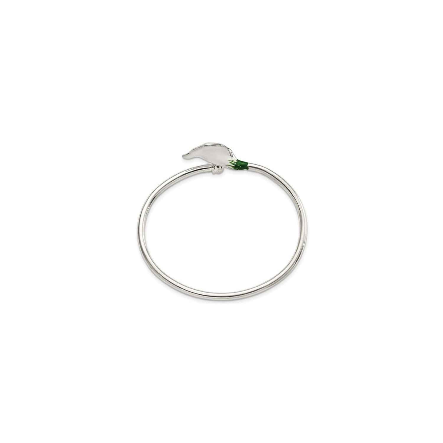 Bracelet de bracelet flexible ?á fleurs de lys argent??es