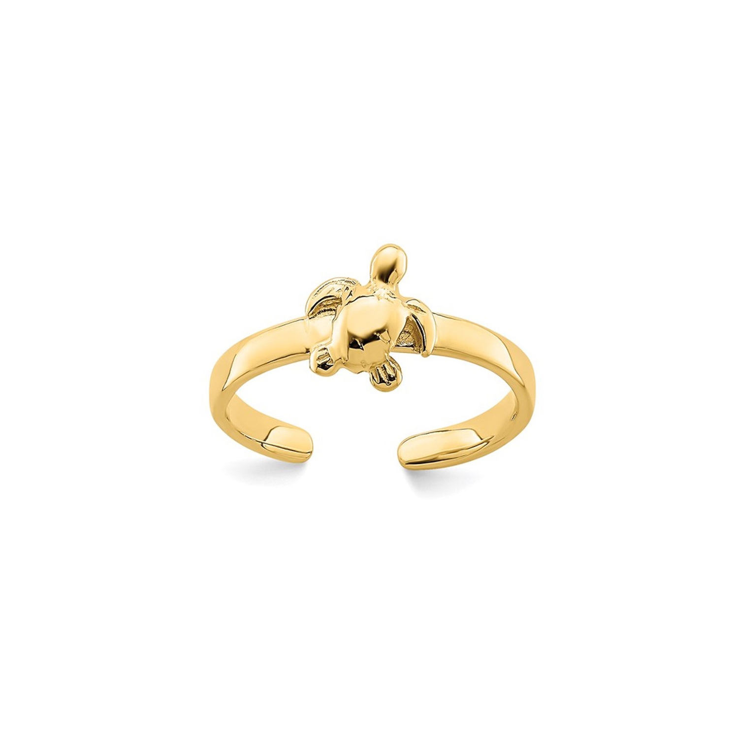 14K Yellow Gold Sea Turtle Toe Ring
