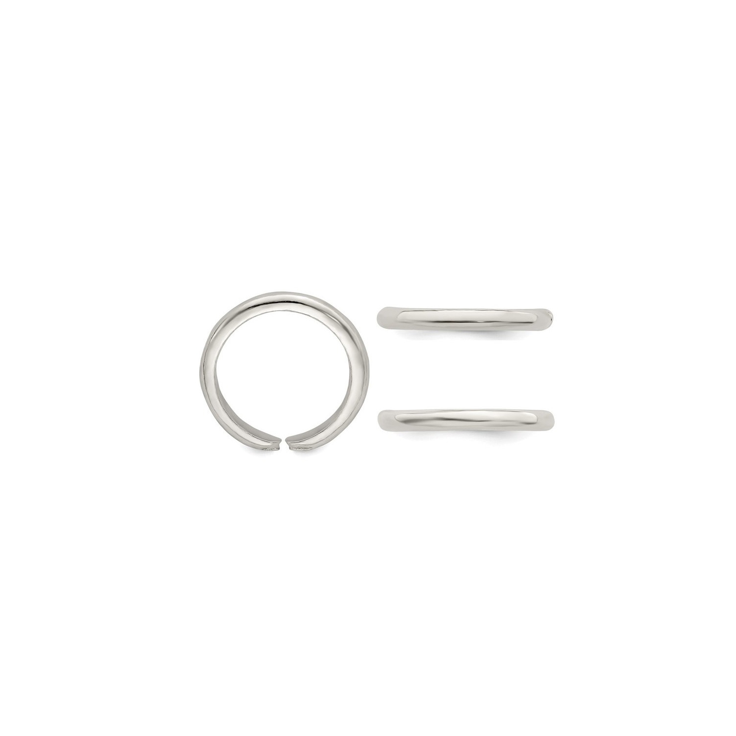 Anneau d'orteil en argent sterling rond classique