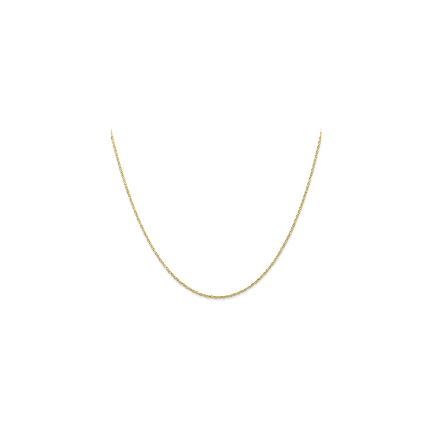 18 inches 10K Yellow Gold Carded Cable Rope Chain 0.70mm