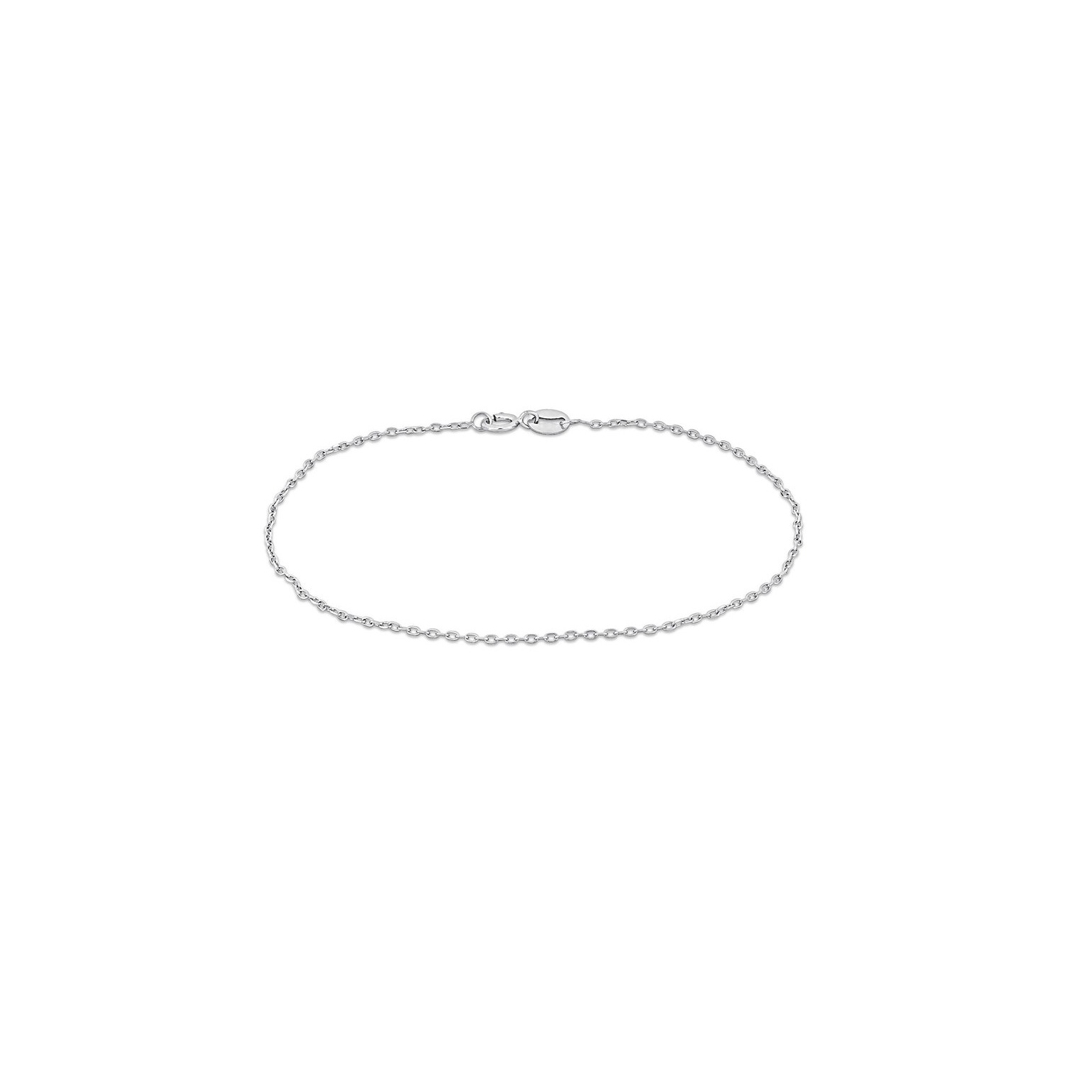 Diamond Cut Cable Chain Bracelet in Platinum