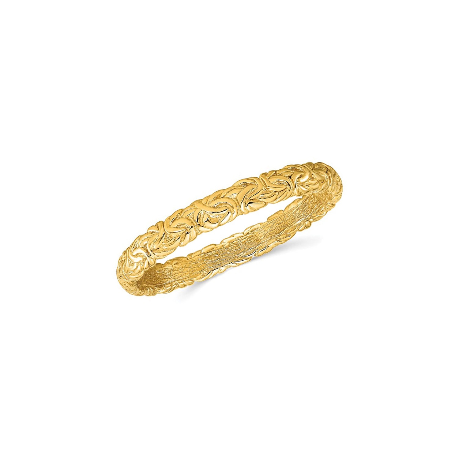 Sterling Silver Gold-tone Textured Bangle Bracelet