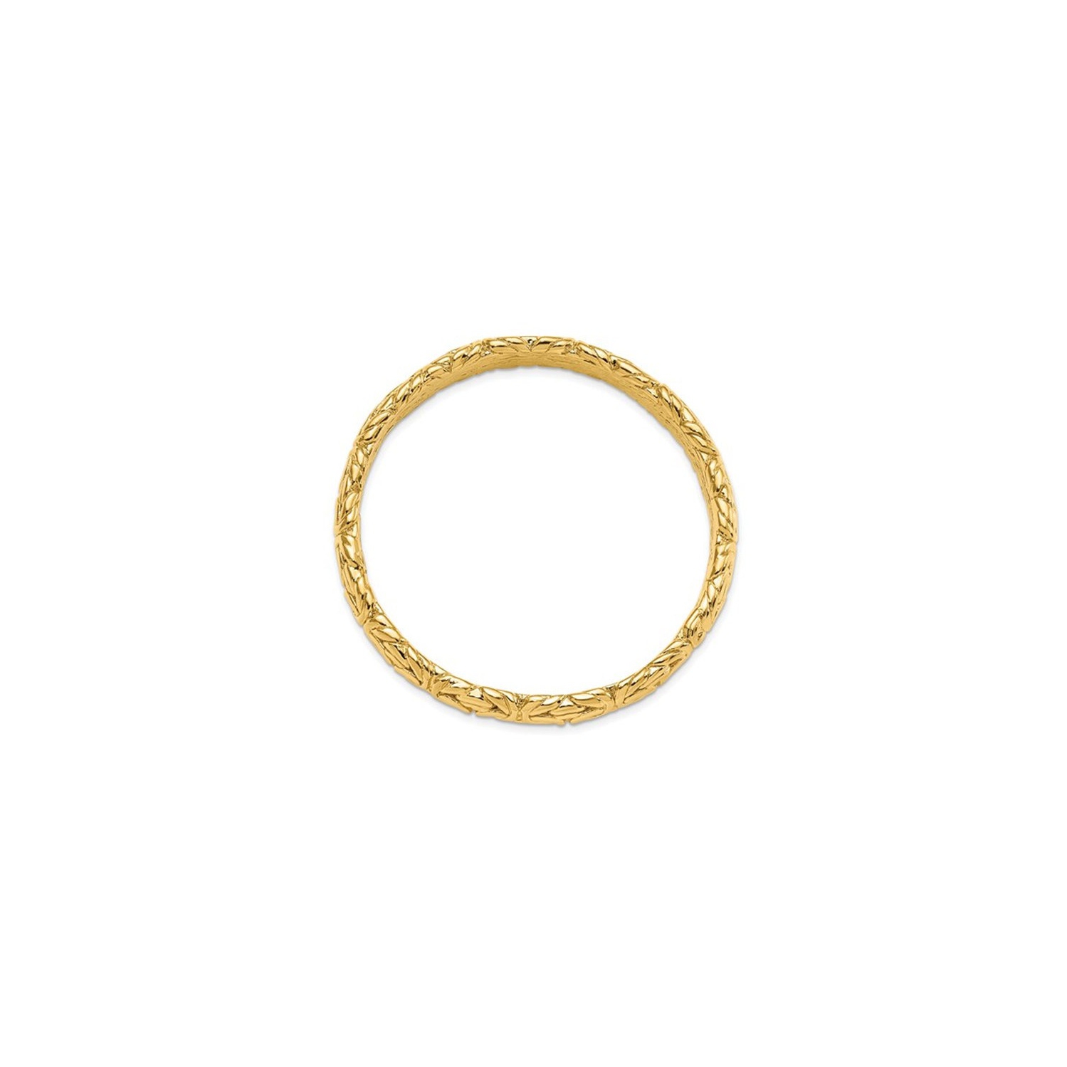 Sterling Silver Gold-tone Textured Bangle Bracelet