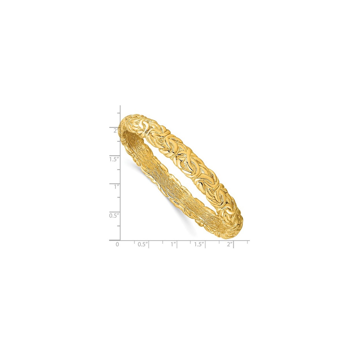 Sterling Silver Gold-tone Textured Bangle Bracelet