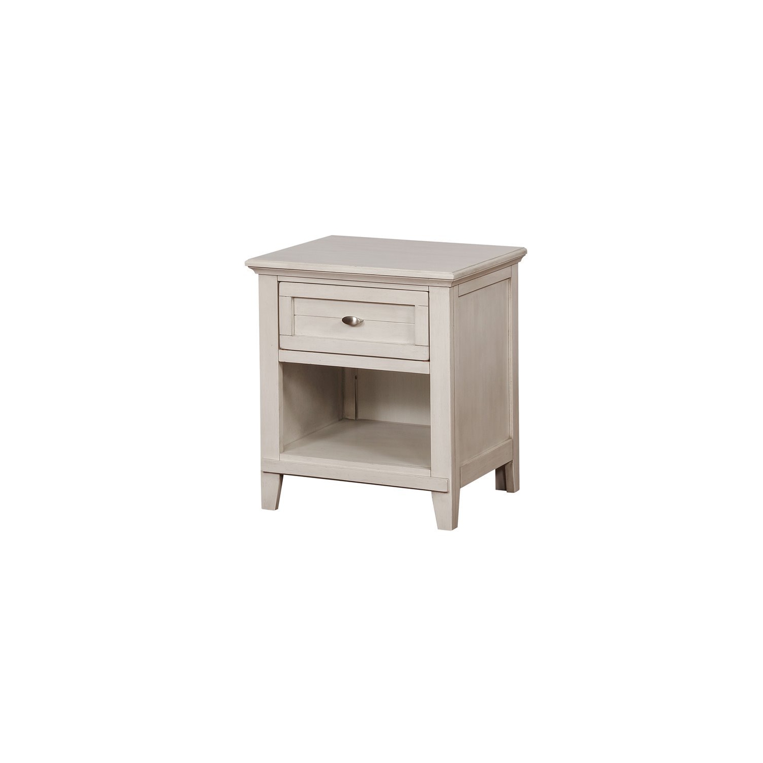 Table de chevet à 1 tiroir pour enfants en bois Gamora de Furniture of America, blanc antique