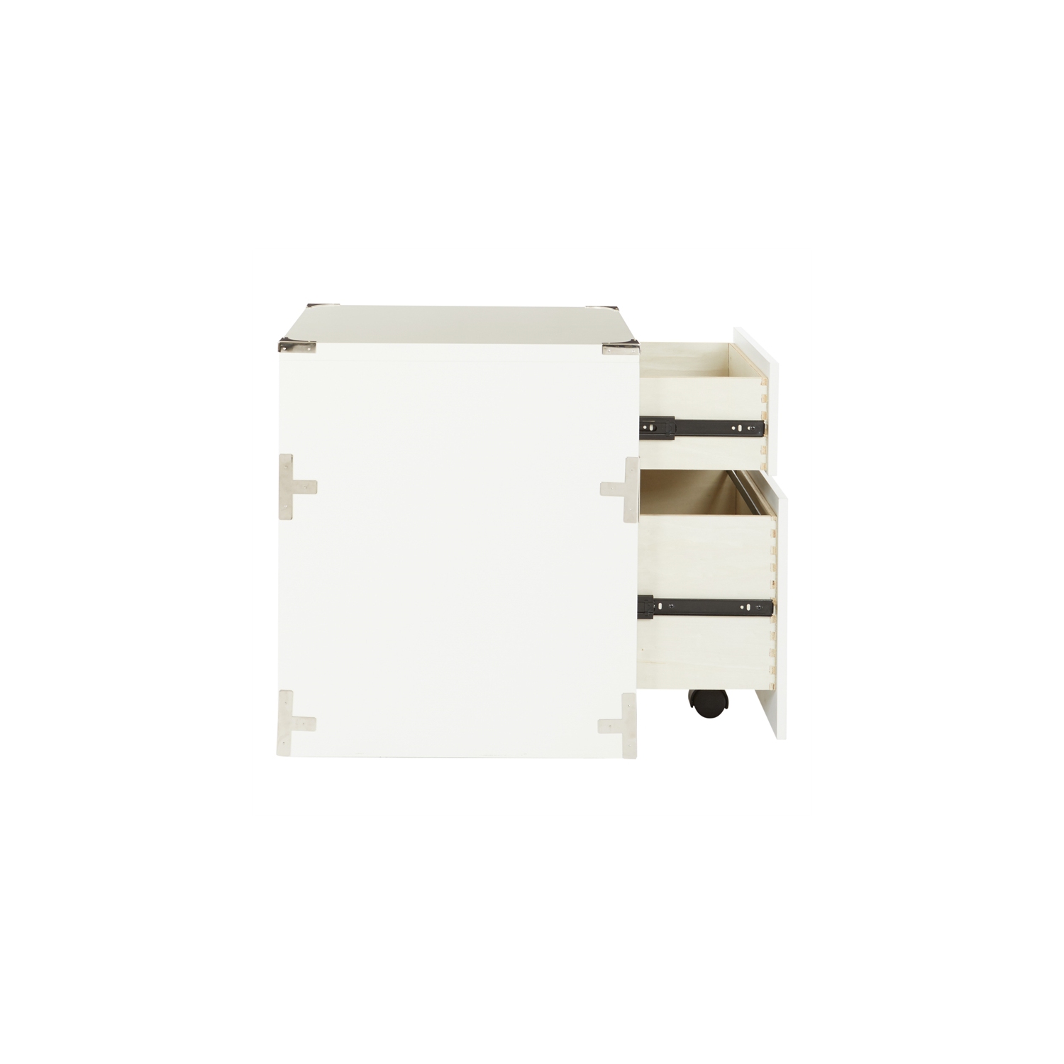 Classeur Wellington à 2 tiroirs, entièrement assemblé, blanc