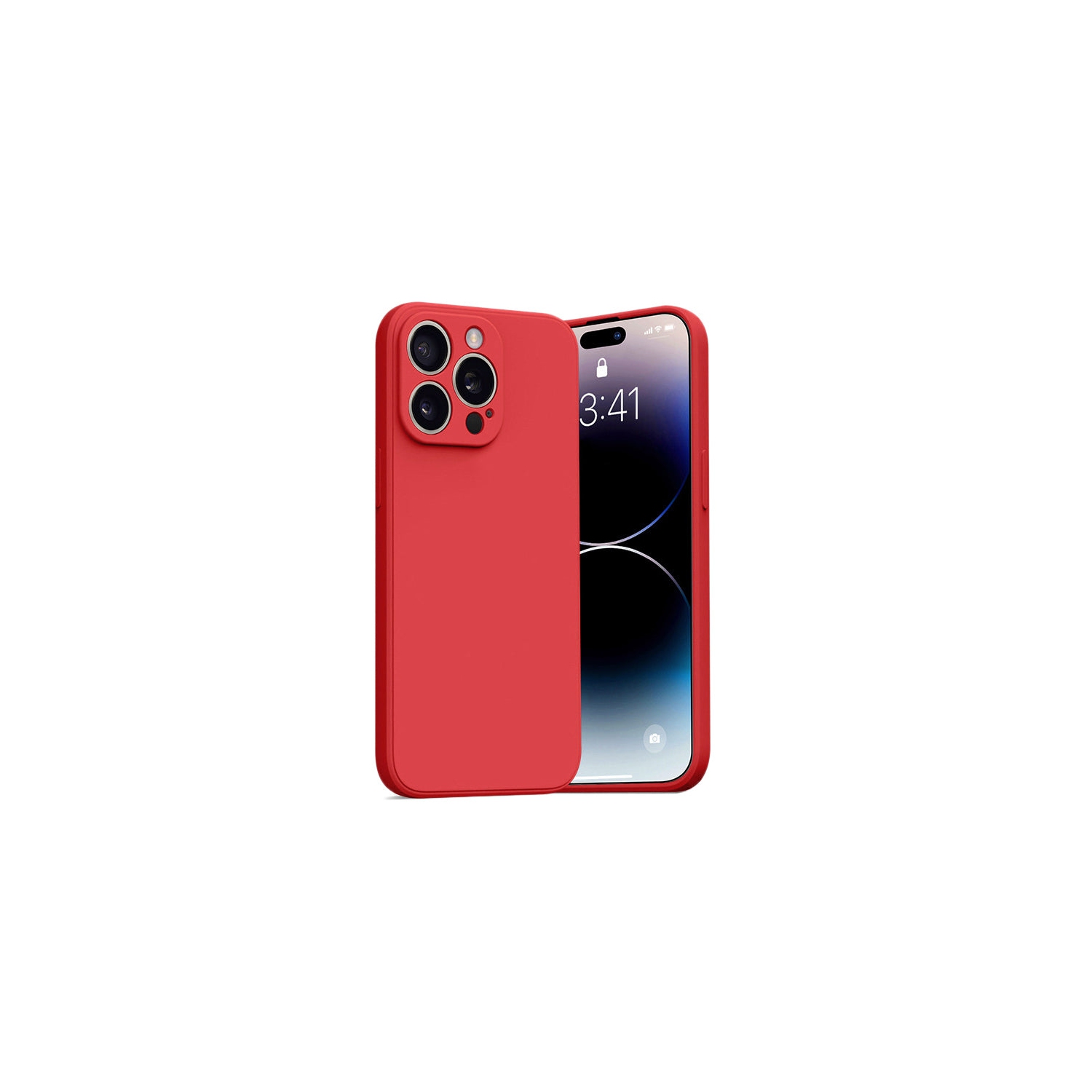 PANDACO Soft Shell Matte Red Case for iPhone 14 Pro