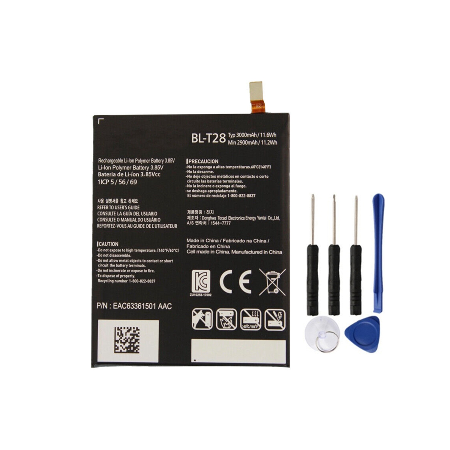 Replacement Battery & Repair Tools Compatible for LG Q8 H970, BL-T28