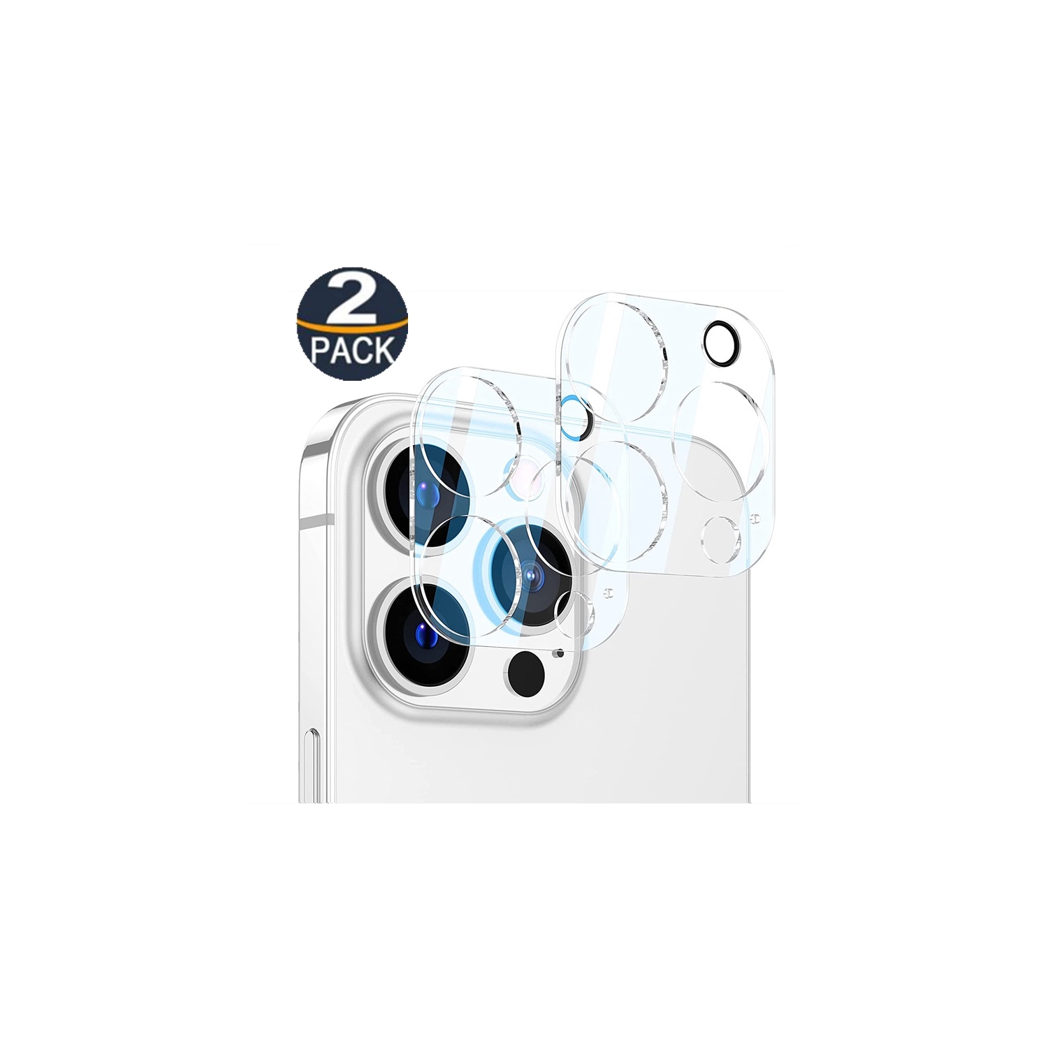 【2 packs】 Bouclier d'objectif de caméra arrière en verre trempé CSmart Clear HD pour iPhone 14 Pro Max