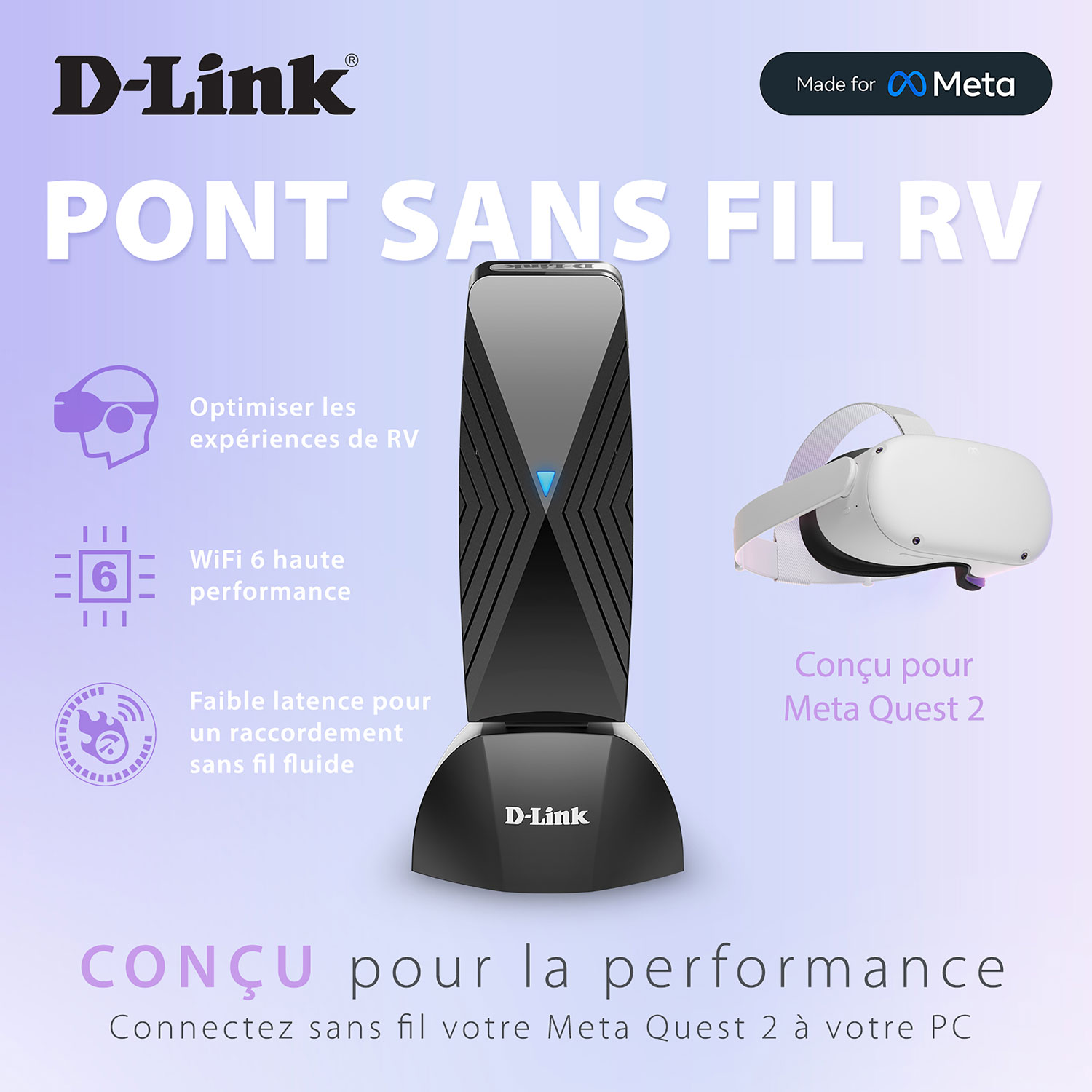 VR Air Bridge de D-Link pour Meta Quest 2