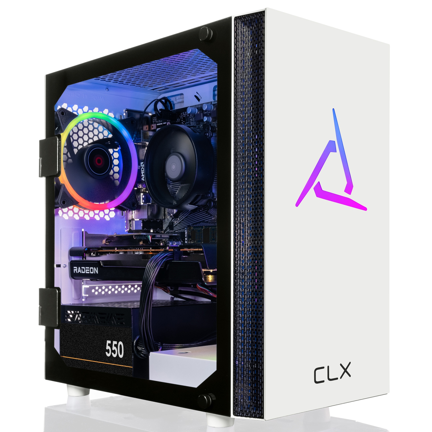 CLX SET Gaming Desktop - AMD Ryzen 5 5600 3.5GHz 6-Core, 16GB DDR4, Radeon RX 6500 XT 4GB GDDR6 Graphics, 1TB NVMe M.2 SSD, WiFi, Windows 11 Home 64-bit