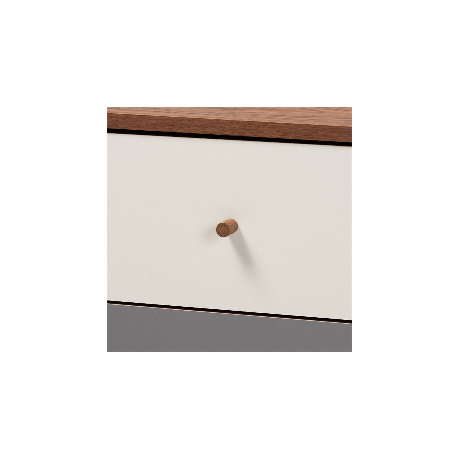 Bowery Hill Mid-Century Brown and Grey Finished Wood 2-Door Dining Room Buffet