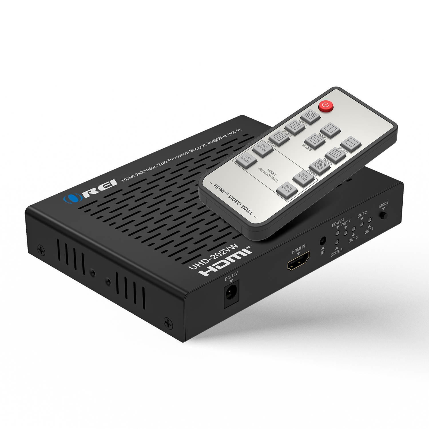 OREI 4K 2x2 Video Wall Controller Seamless HDMI Processor Upto Progressive 60hz 4:4:4 8-bit - HDMI 2.0, HDCP 2.2, 18 Gbps, UltaHD 2x1, 1x2, 1x3, 1x4