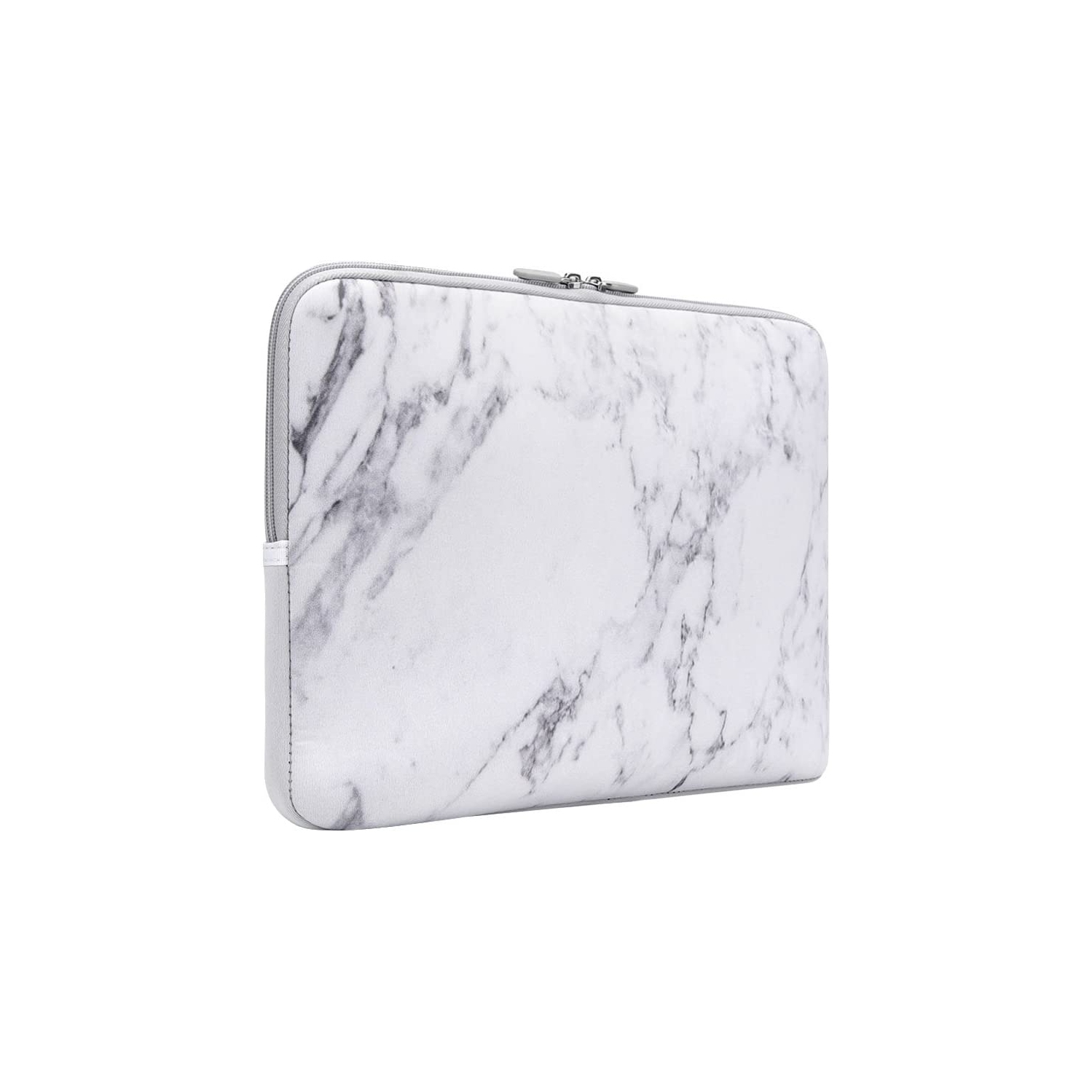 13-inch Laptop Sleeve Case Cover Stylish Soft Neoprene Protective Bag for MacBook Air/MacBook Pro/Surface Pro 4&3 /Lenovo Yoga/HP/Chromebook - White Marble