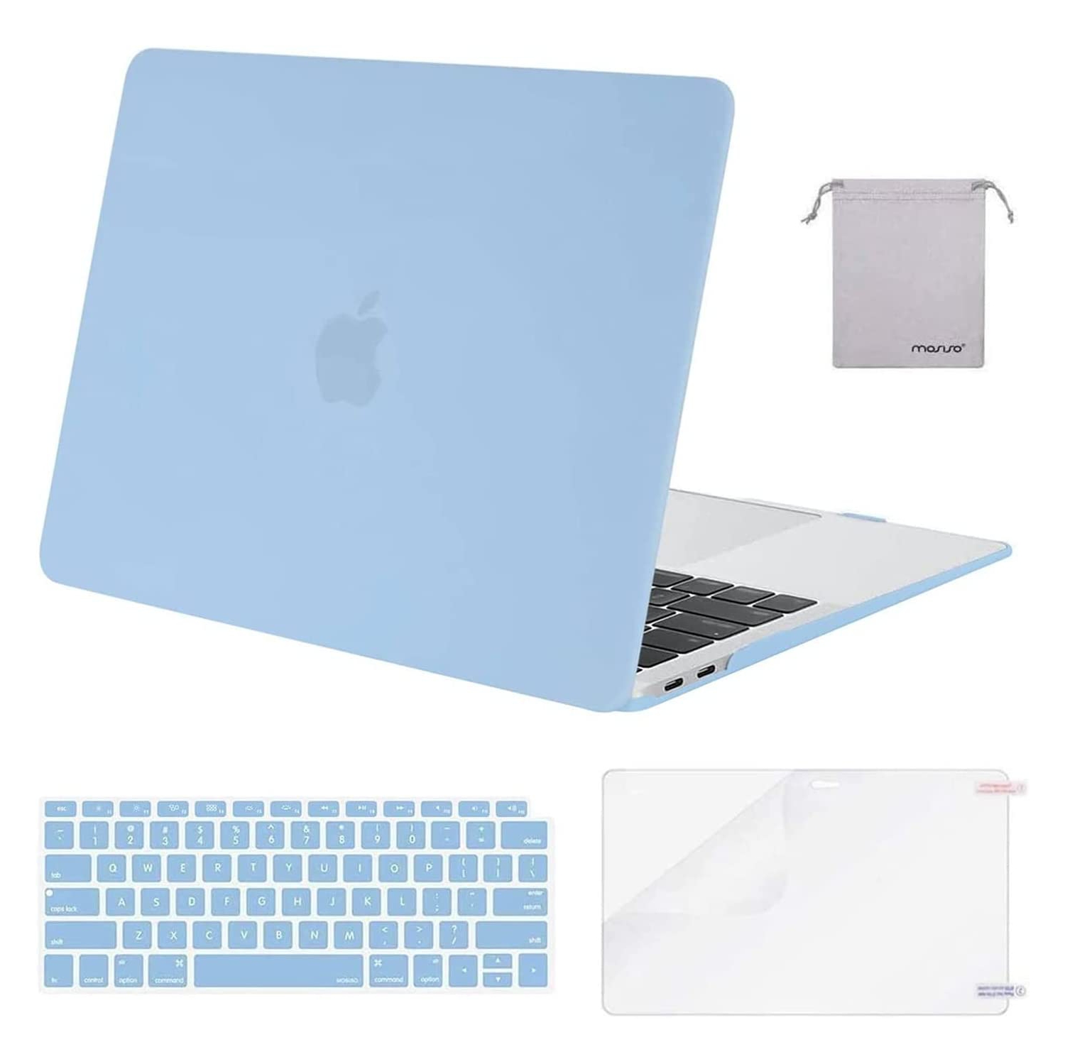 Compatible with MacBook Air 13 inch Case 2022 2021 2020 2019 2018 A2337 M1 A2179 A1932 Retina Display Touch ID, Plastic Hard Shell&Keyboard
