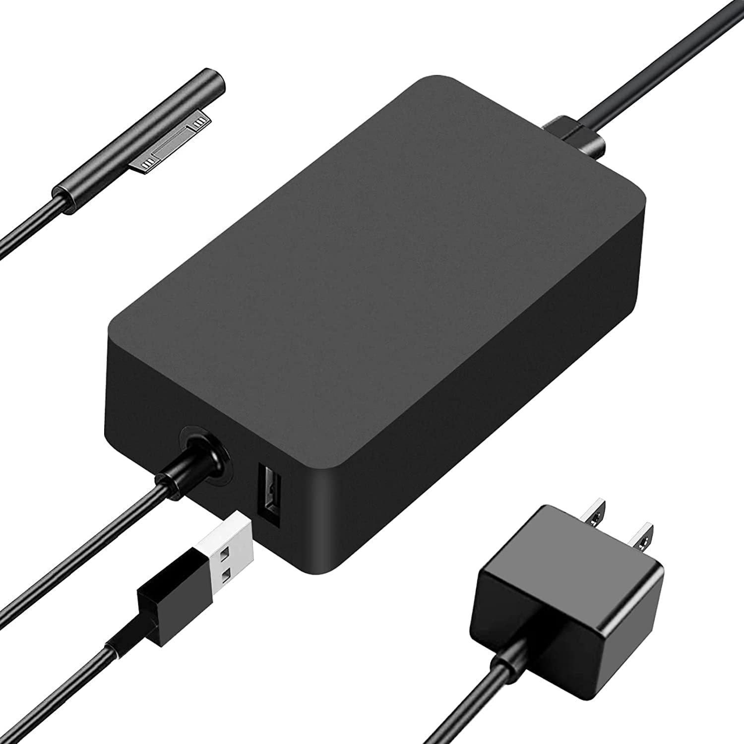 Surface Pro Charger Surface Laptop Charger 65W Compatible with Microsoft Surface Pro 3/4/5/6/7/X,Surface Laptop 1/2/3/4,Surface Go 1/2/3 & Surface Book with 6ft DC Power Cord