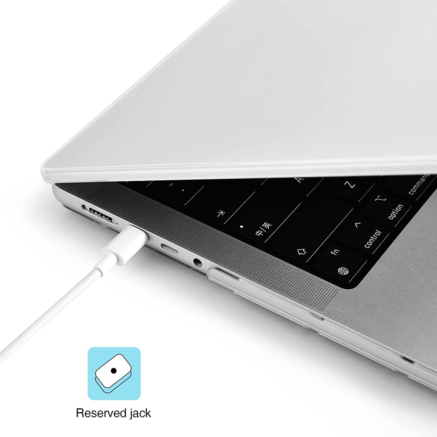 Compatible for Newest MacBook Pro 14 Inch Case 2021 A2442 M1 Pro M1 Max Chip, Hard Case with Keyboard Cover, Screen Protector - Crystal Clear