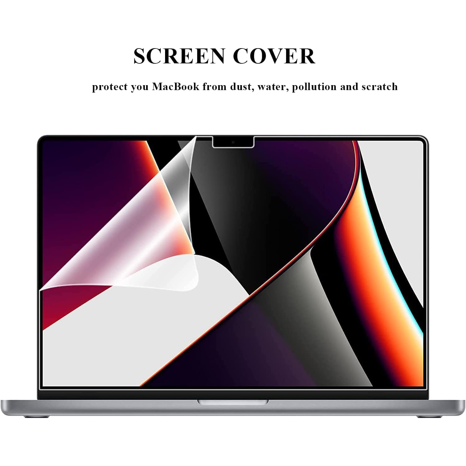 Compatible for Newest MacBook Pro 14 Inch Case 2021 A2442 M1 Pro M1 Max Chip, Hard Case with Keyboard Cover, Screen Protector - Crystal Clear