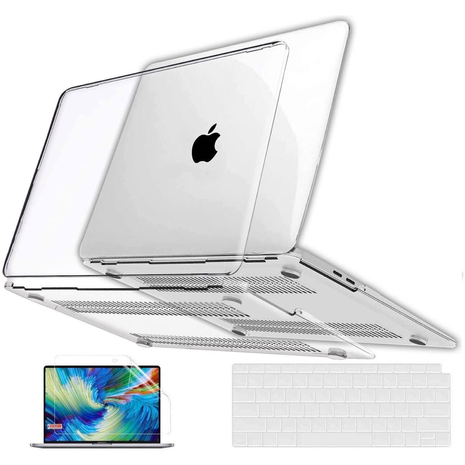 Pour MacBook Air de 13 po, étui Crystal Clear 2020 2019 2018 A2337 M1 A2179 A1932, coque rigide en plastique, couverture-clavier et protecteur